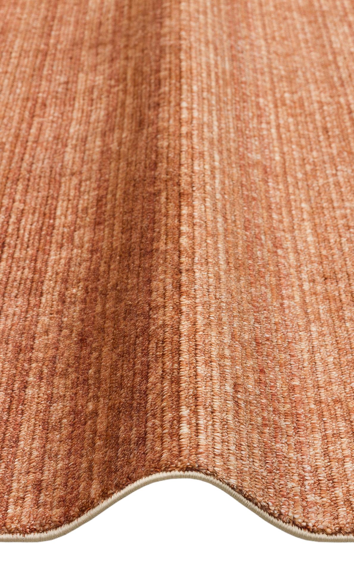 GESSI GES PLAIN TERRACOTTA Özel Hav Vermeyen ve Kolay Temizlenebilir Tencel Kullanılarak El Emeği ile Özel Tezgahlarda Üretilen Modern Kara Tezgah Halısı