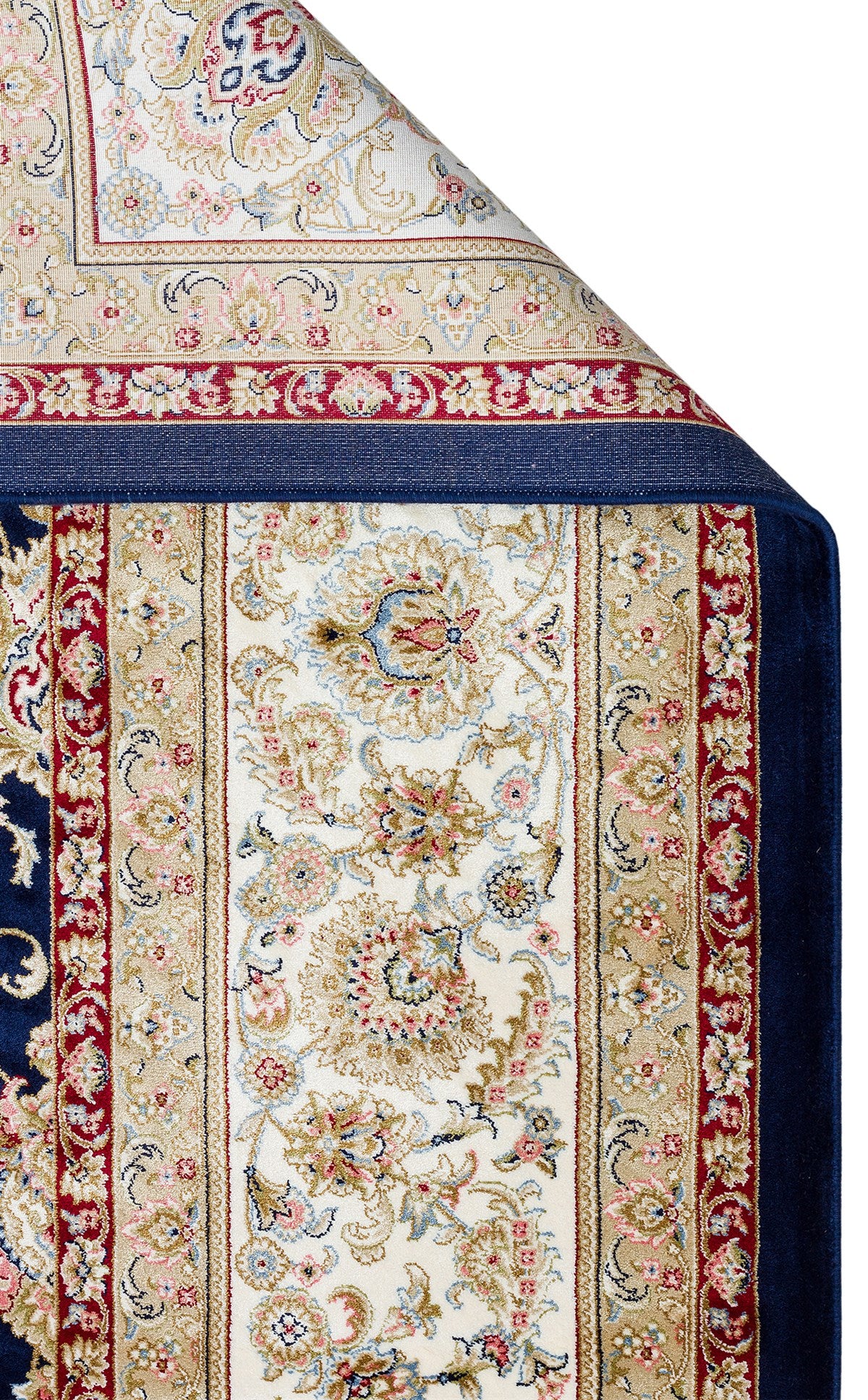 ISFAHAN ISF 03 NAVY CREAM Klasik Desenli Yüksek Kalite Sık Dokuma Makine Halısı