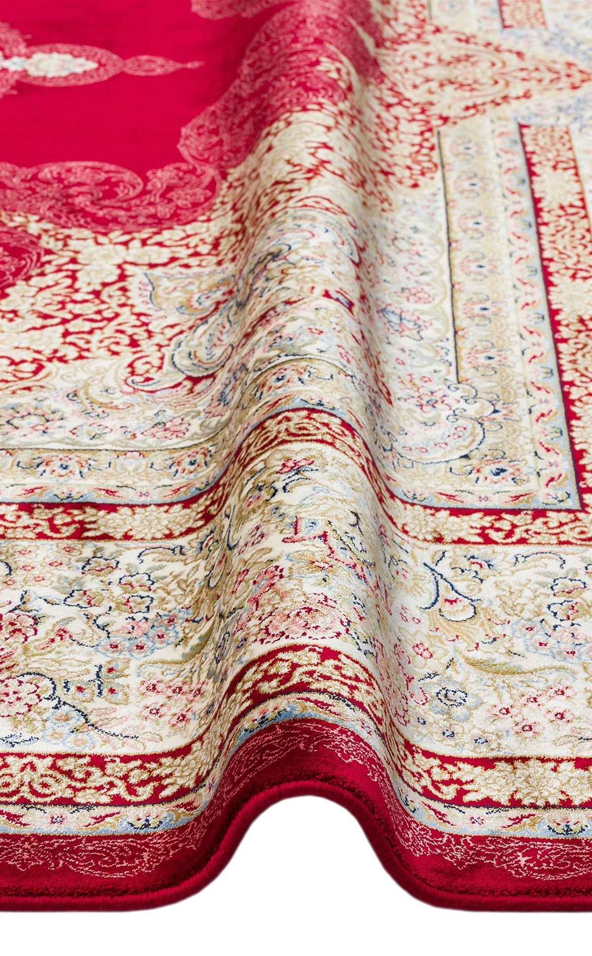 ISFAHAN ISF 05 RED Klasik Desenli Yüksek Kalite Sık Dokuma Makine Halısı