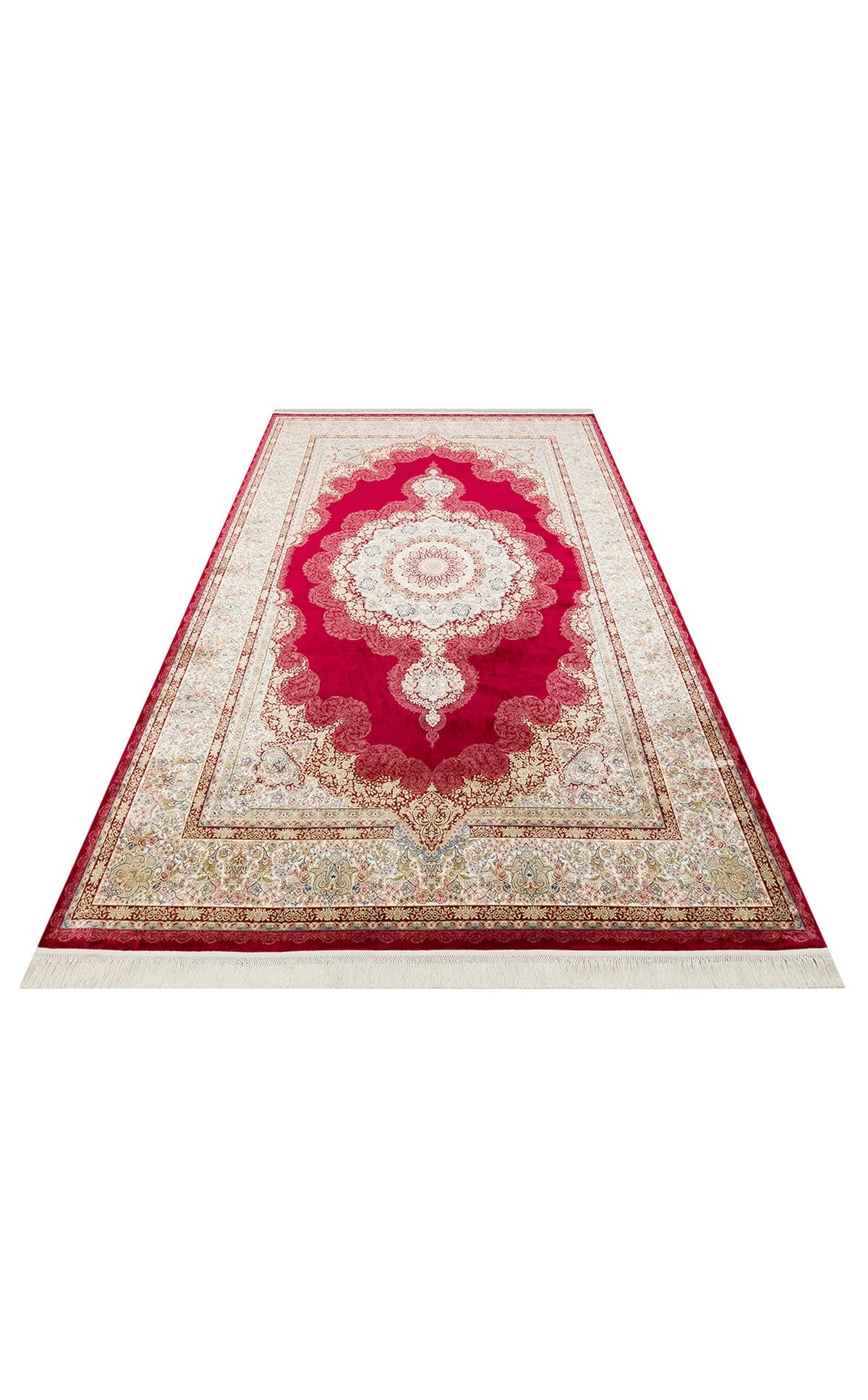 ISFAHAN ISF 05 RED Klasik Desenli Yüksek Kalite Sık Dokuma Makine Halısı