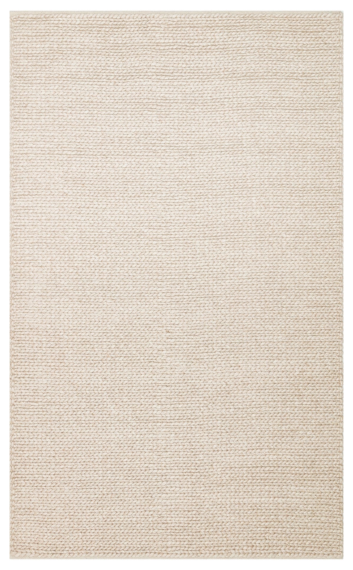 JADE BASKETWEAVE BEIGE Naturel Kazak Örgü Desenli El Dokuma Örgü Halı
