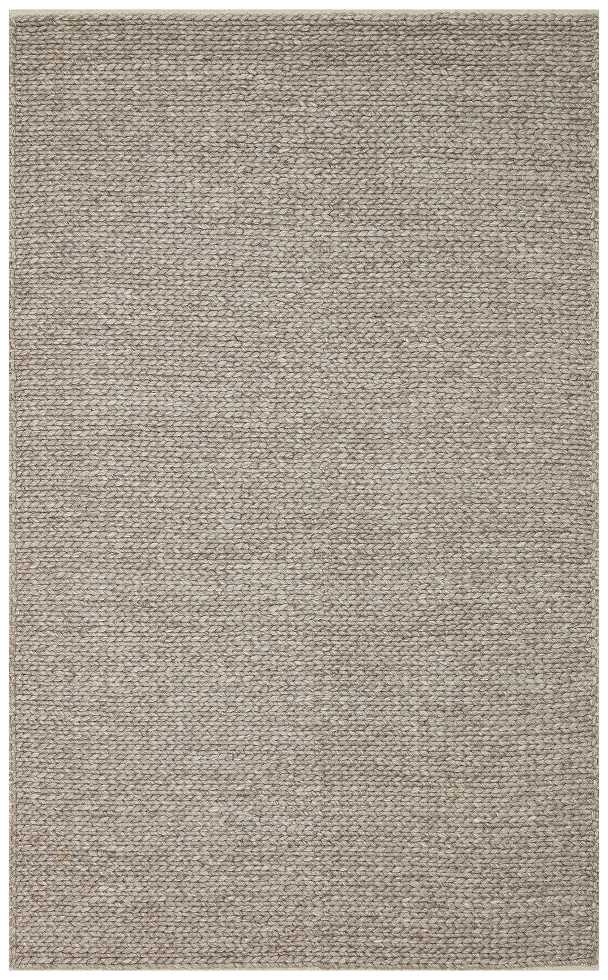 JADE BASKETWEAVE BROWN Naturel Kazak Örgü Desenli El Dokuma Örgü Halı
