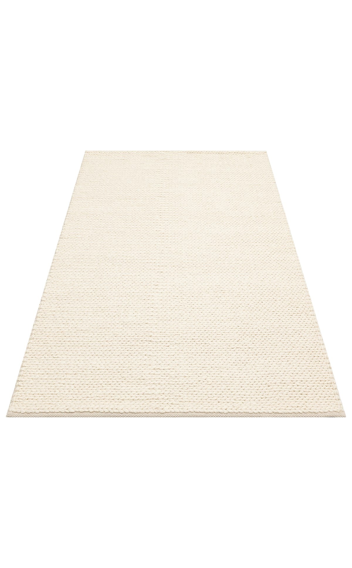 JADE BASKETWEAVE CREAM Naturel Kazak Örgü Desenli El Dokuma Örgü Halı
