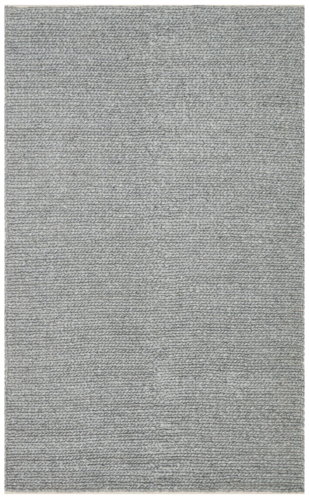 JADE BASKETWEAVE GREY Naturel Kazak Örgü Desenli El Dokuma Örgü Halı