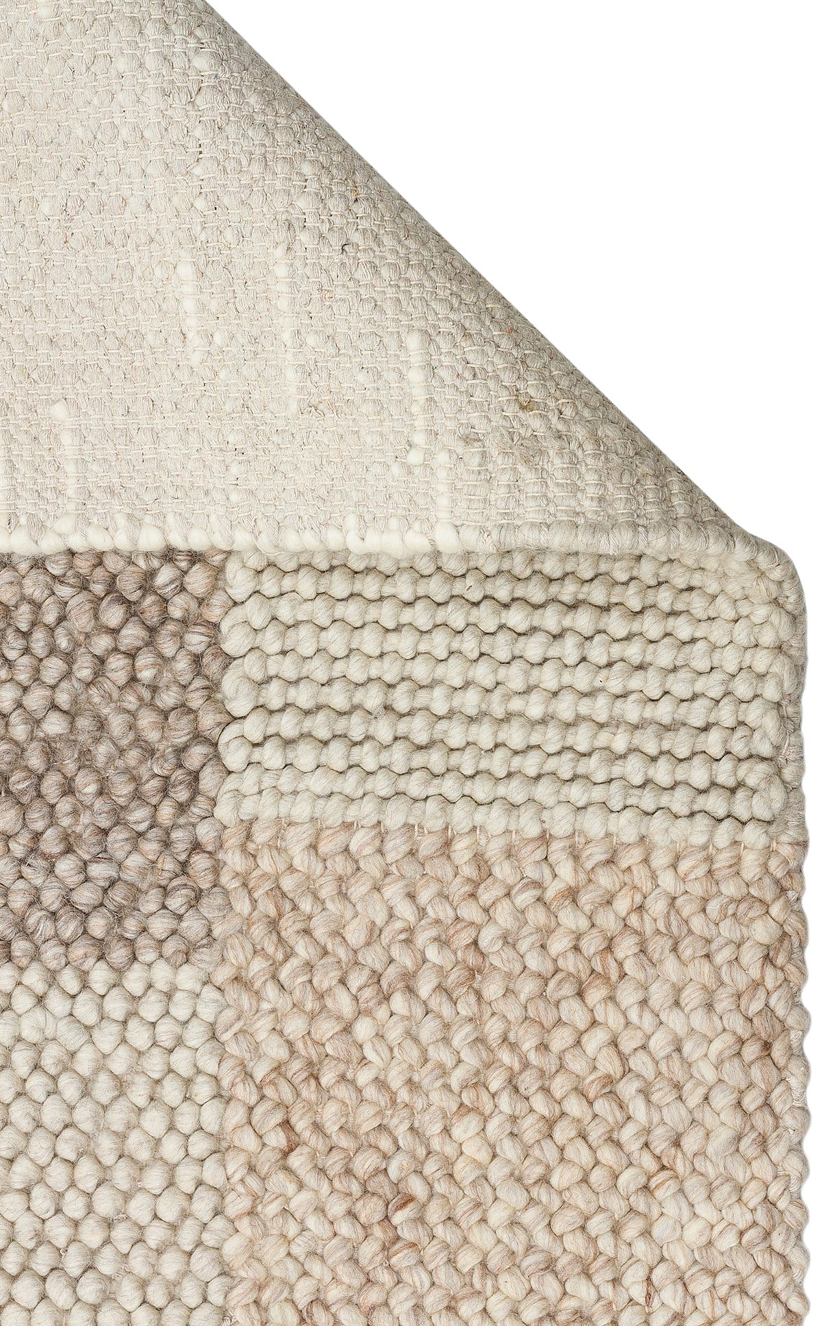 JADE CORBIN NATURAL Naturel Kazak Örgü Desenli El Dokuma Örgü Halı