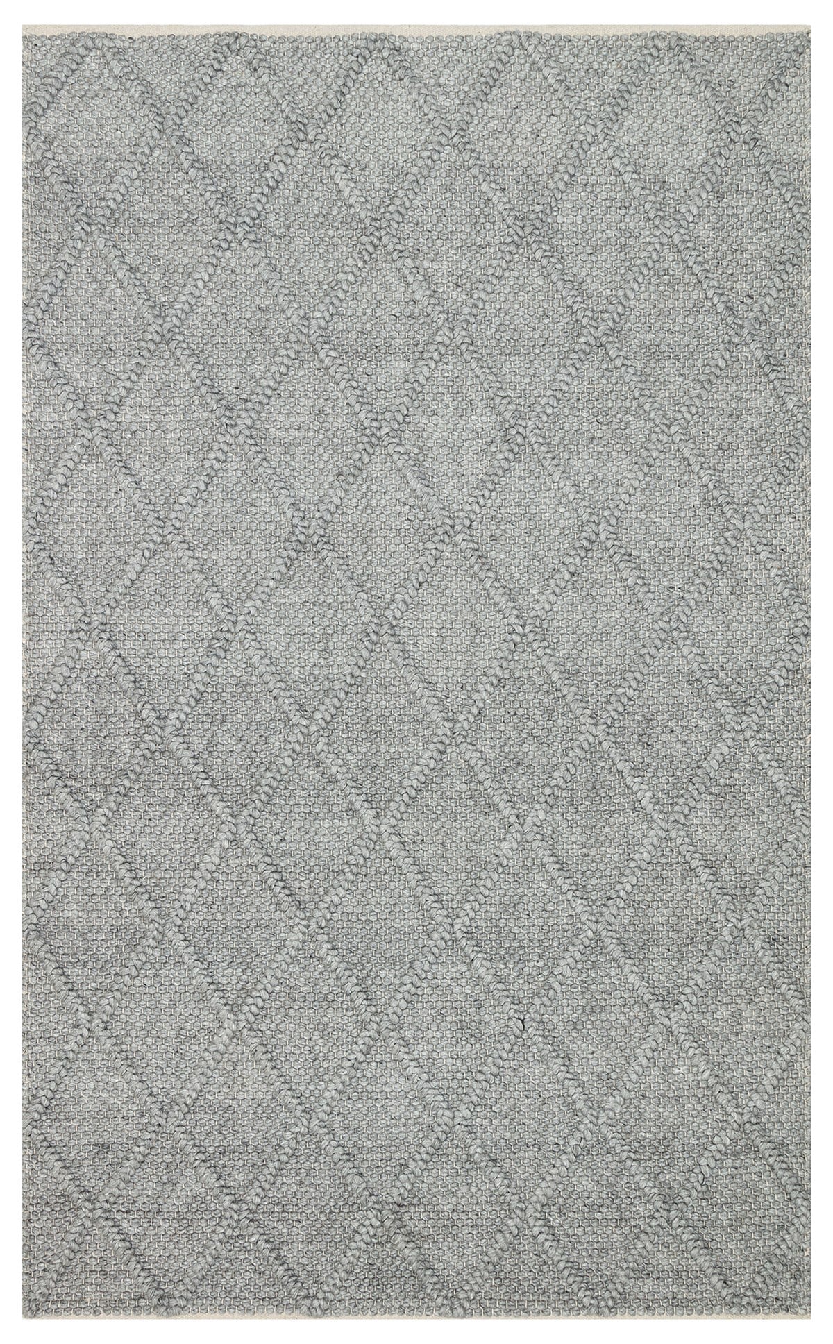 JADE DIAMOND GREY Naturel Kazak Örgü Desenli El Dokuma Örgü Halı