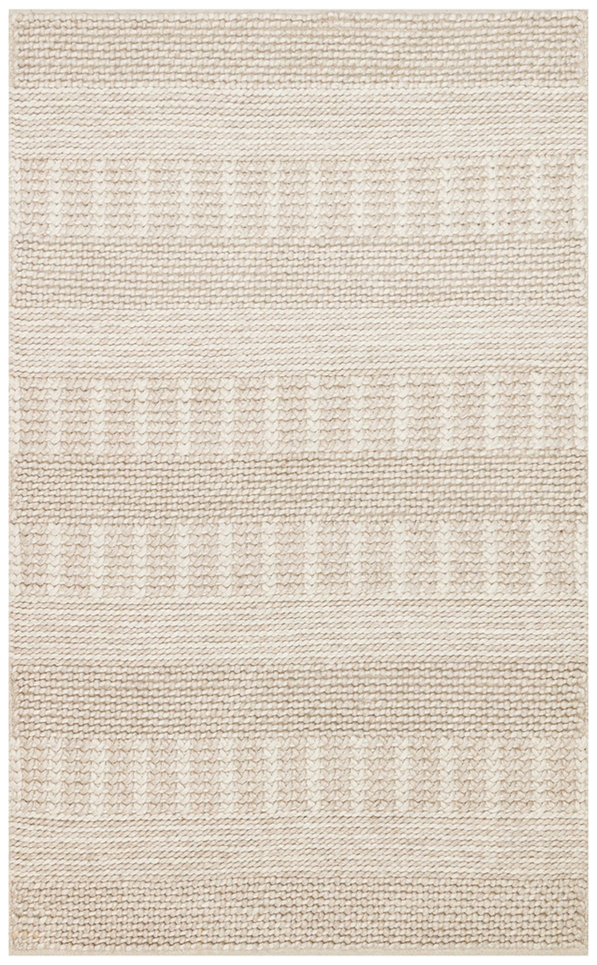 JADE J352 BEIGE Naturel Kazak Örgü Desenli El Dokuma Örgü Halı