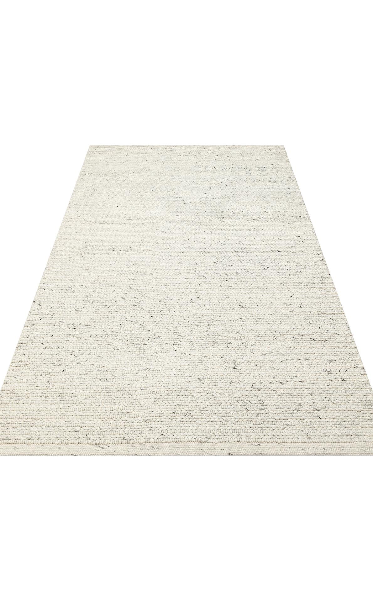 JADE JD 07 L.GREY Naturel Kazak Örgü Desenli El Dokuma Örgü Halı