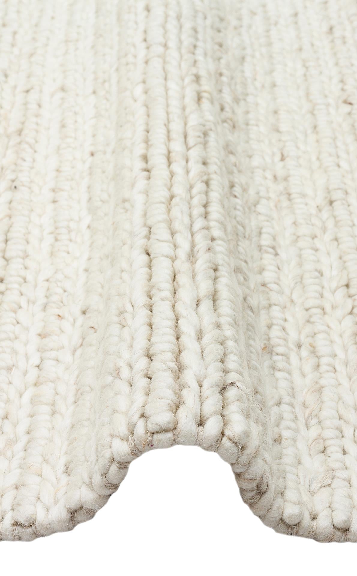 JADE JD 07 L.BEIGE Naturel Kazak Örgü Desenli El Dokuma Örgü Halı