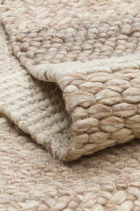 JADE LANGDON NATURAL Naturel Kazak Örgü Desenli El Dokuma Örgü Halı