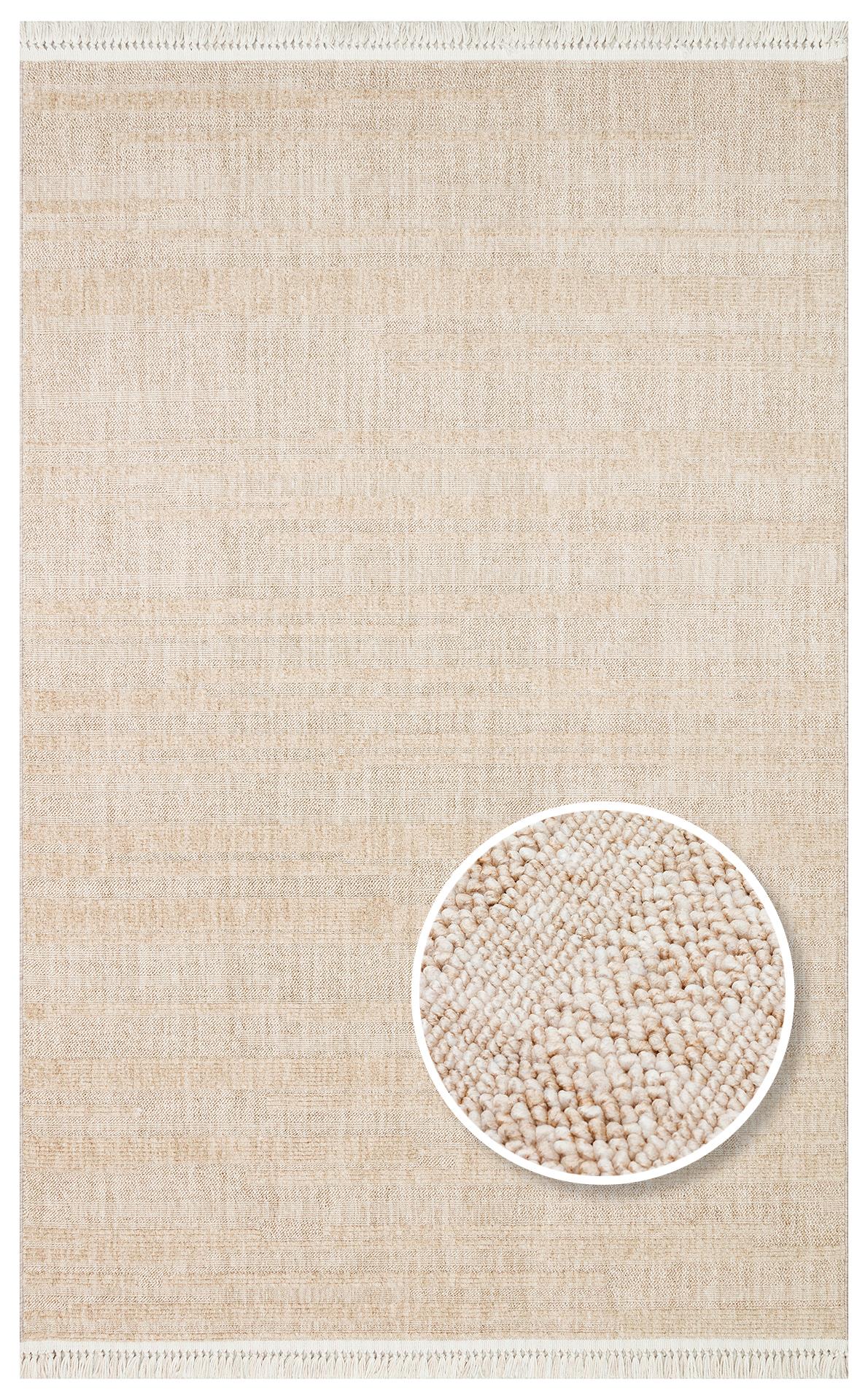 JOY JOY 01 BEIGE Hav Toz Vermeyen Yumuşak dokulu Modern Makine Halısı