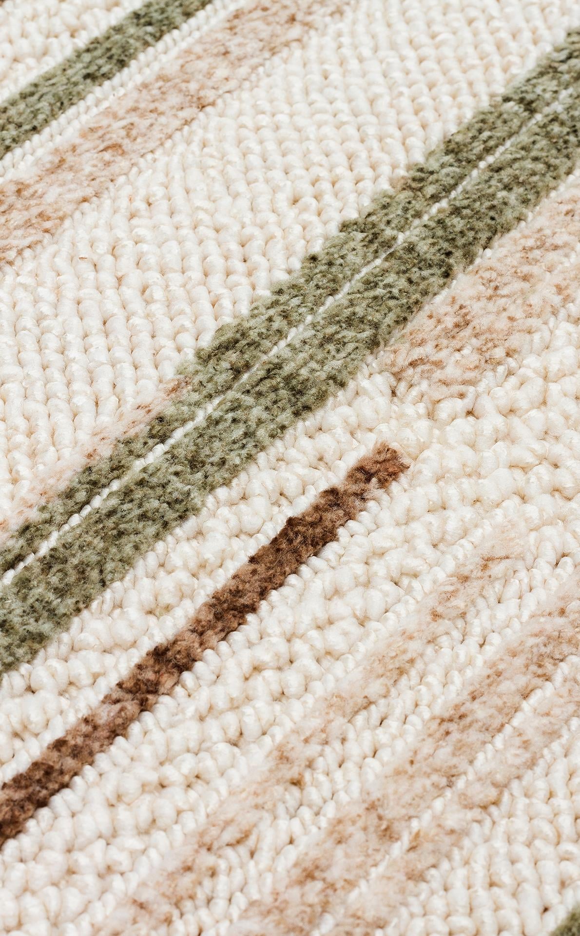 JOY JOY 01 GREEN BROWN Hav Toz Vermeyen Yumuşak dokulu Modern Makine Halısı
