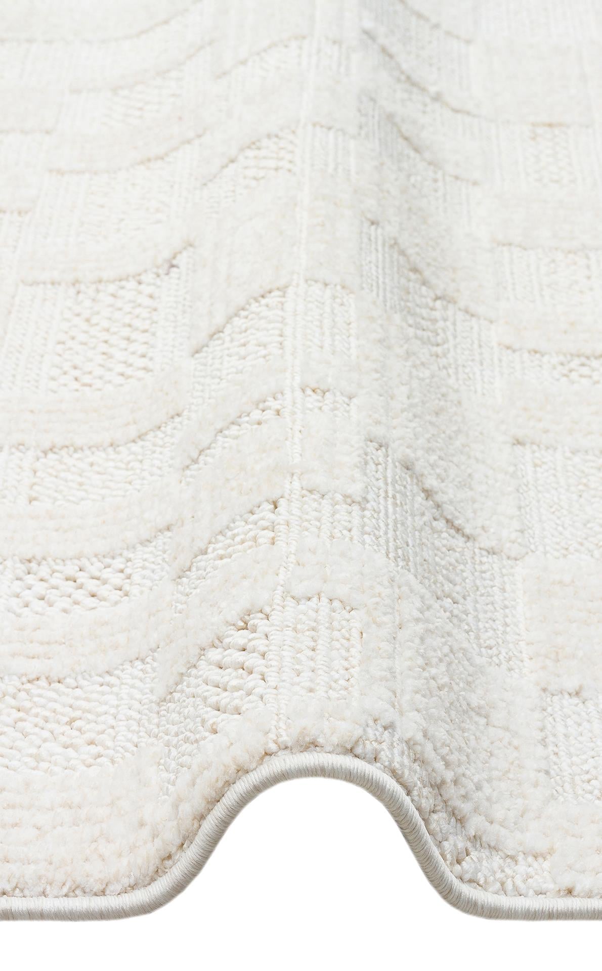 JOY JOY 02 WHITE Hav Toz Vermeyen Yumuşak dokulu Modern Makine Halısı