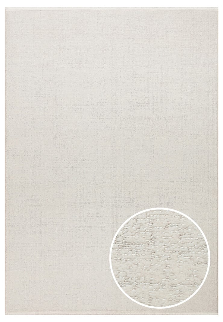 KALAHARI KLH PLAIN CREAM Özel Dokuma Tekniği ile Üretilen Modern Sade Desenli Makine Halısı