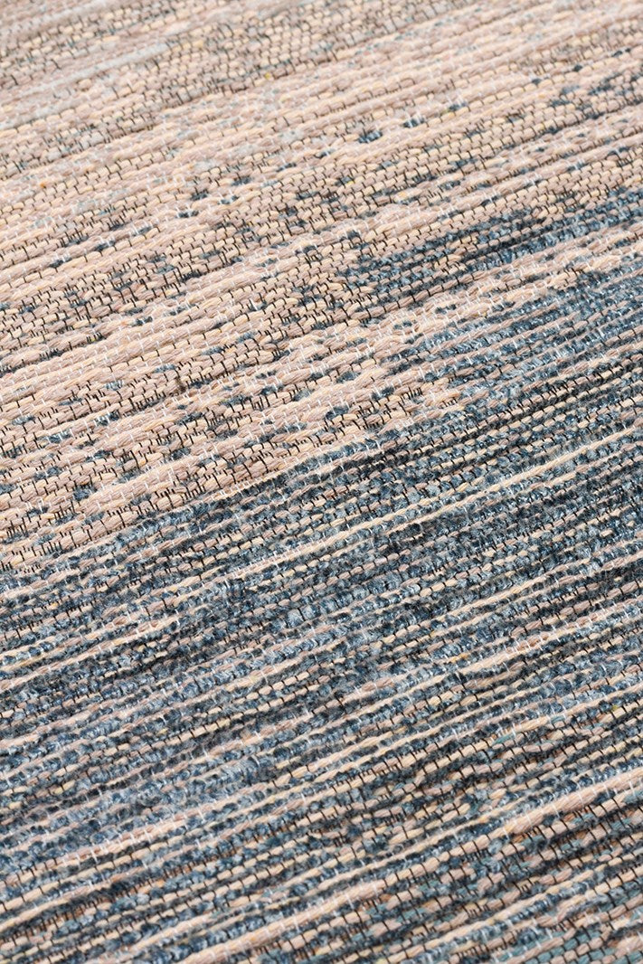 KUTNU KILIM KTN 03 BEIGE BLUE Modern Ombre Renk Geçişli Yıkanabilir Çift Taraflı Kilim