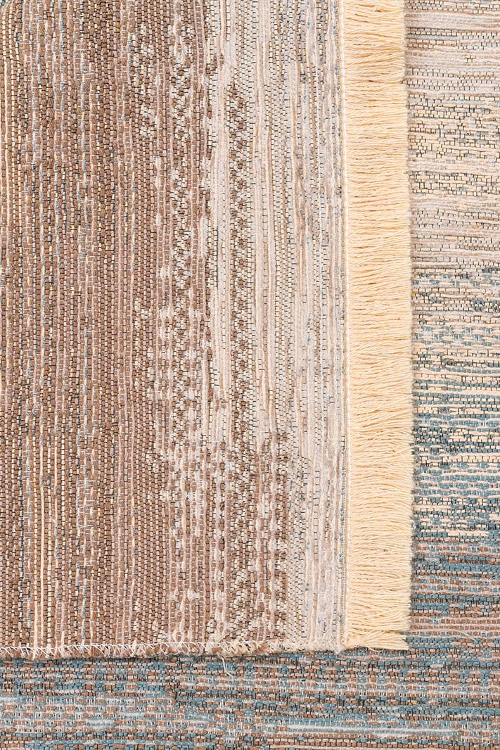 KUTNU KILIM KTN 03 BEIGE BLUE Modern Ombre Renk Geçişli Yıkanabilir Çift Taraflı Kilim