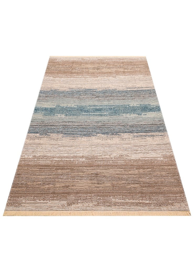 KUTNU KILIM KTN 03 BEIGE BLUE Modern Ombre Renk Geçişli Yıkanabilir Çift Taraflı Kilim