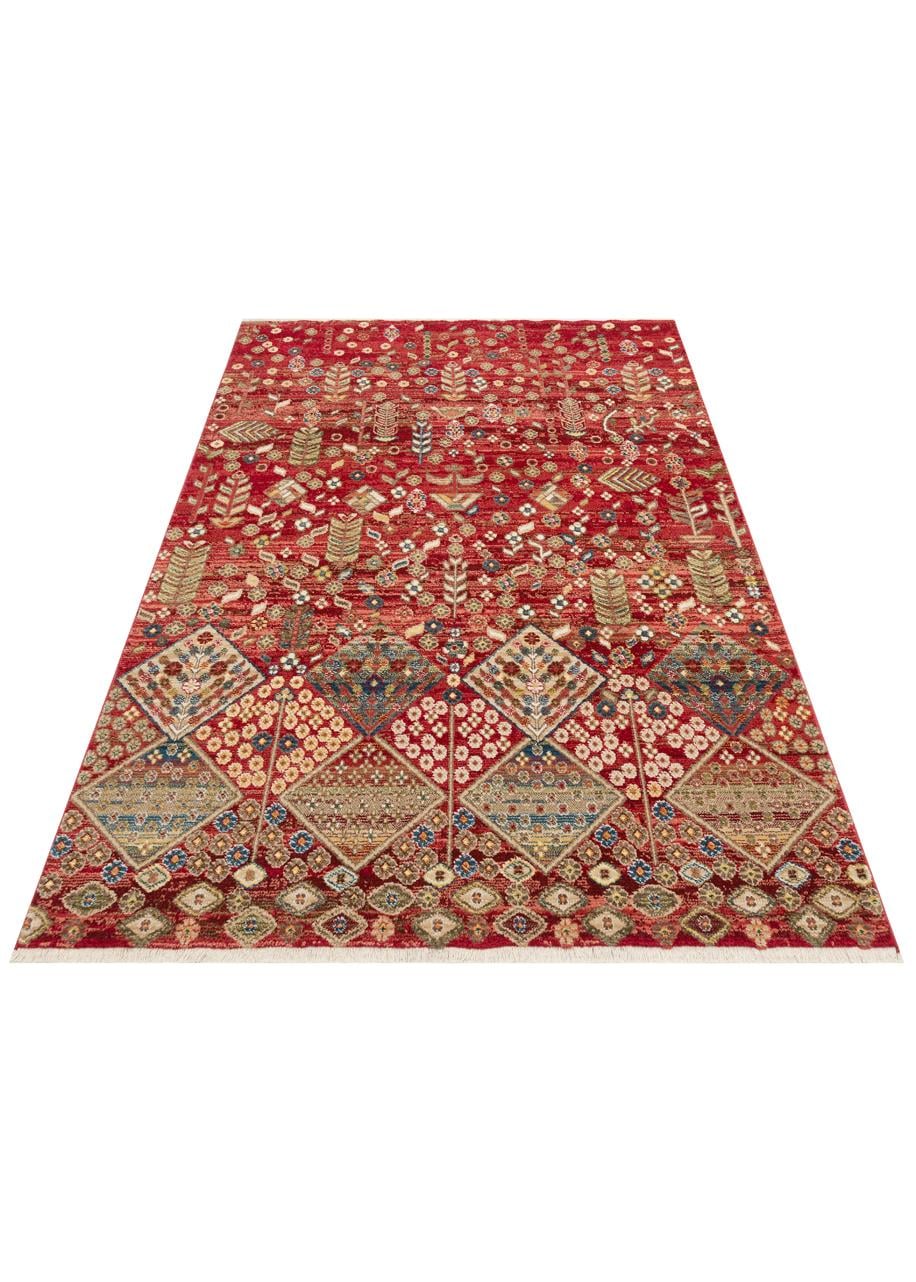 KYBELE KYB 01 RED Sıcak Renk Tonlu Otantik Makine Halısı
