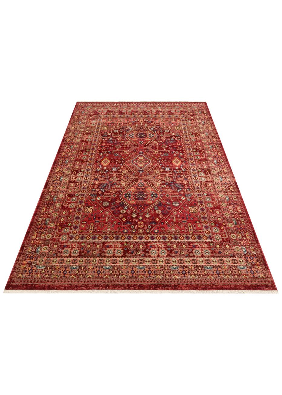 KYBELE KYB 05 RED XW Sıcak Renk Tonlu Otantik Makine Halısı
