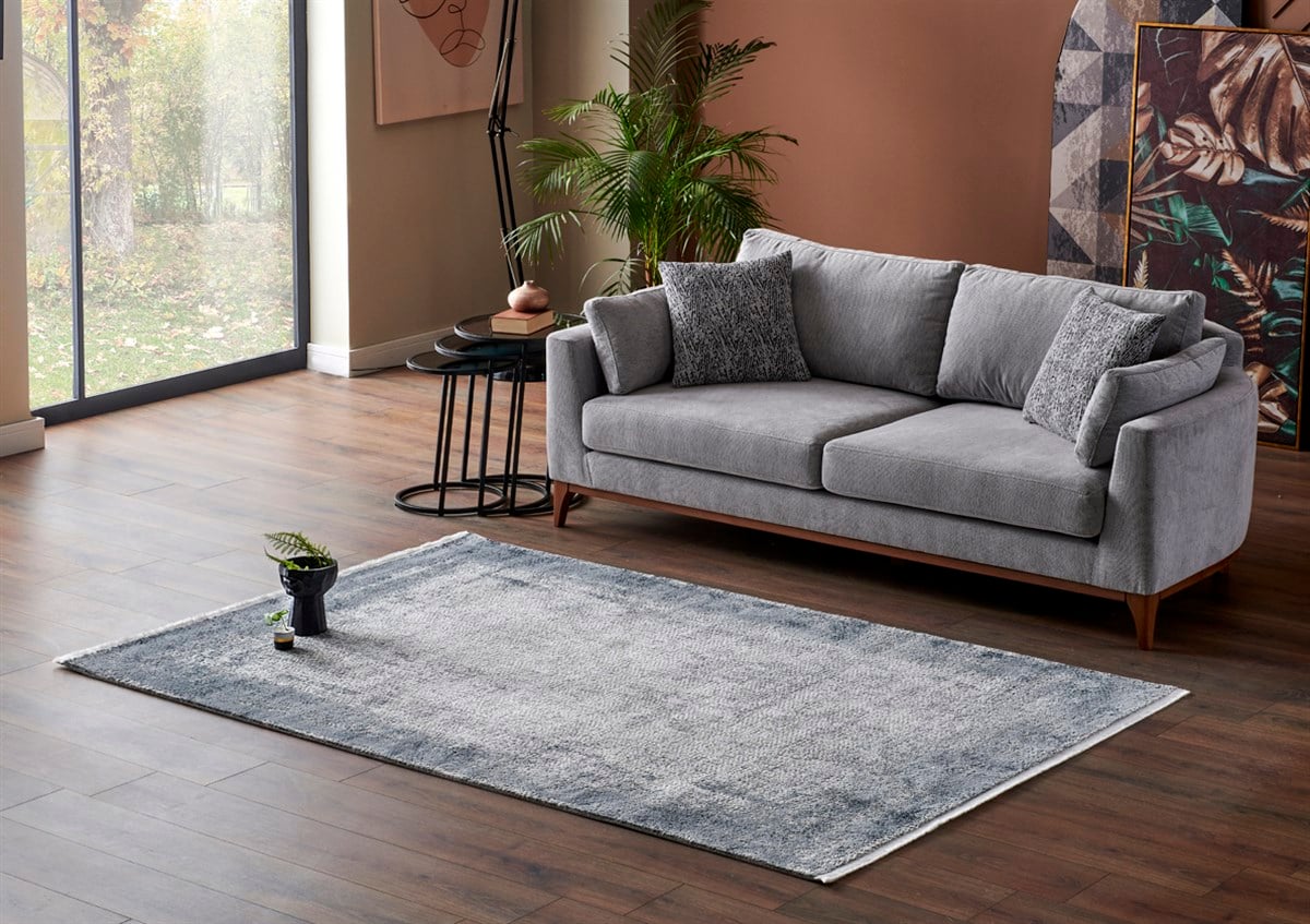 LAGOS XW LGS 06 CREAM GREY XW Hav Toz Vermez Eskitme Desenli Modern Makine Halısı