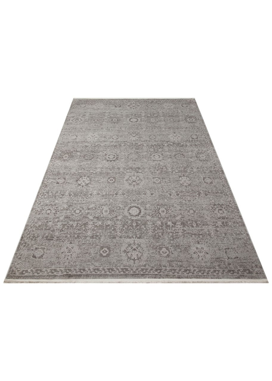 LEONA LNA 07 GREY Yumuşak Tuşeli Hav Toz Vermez Modern Makine Halısı