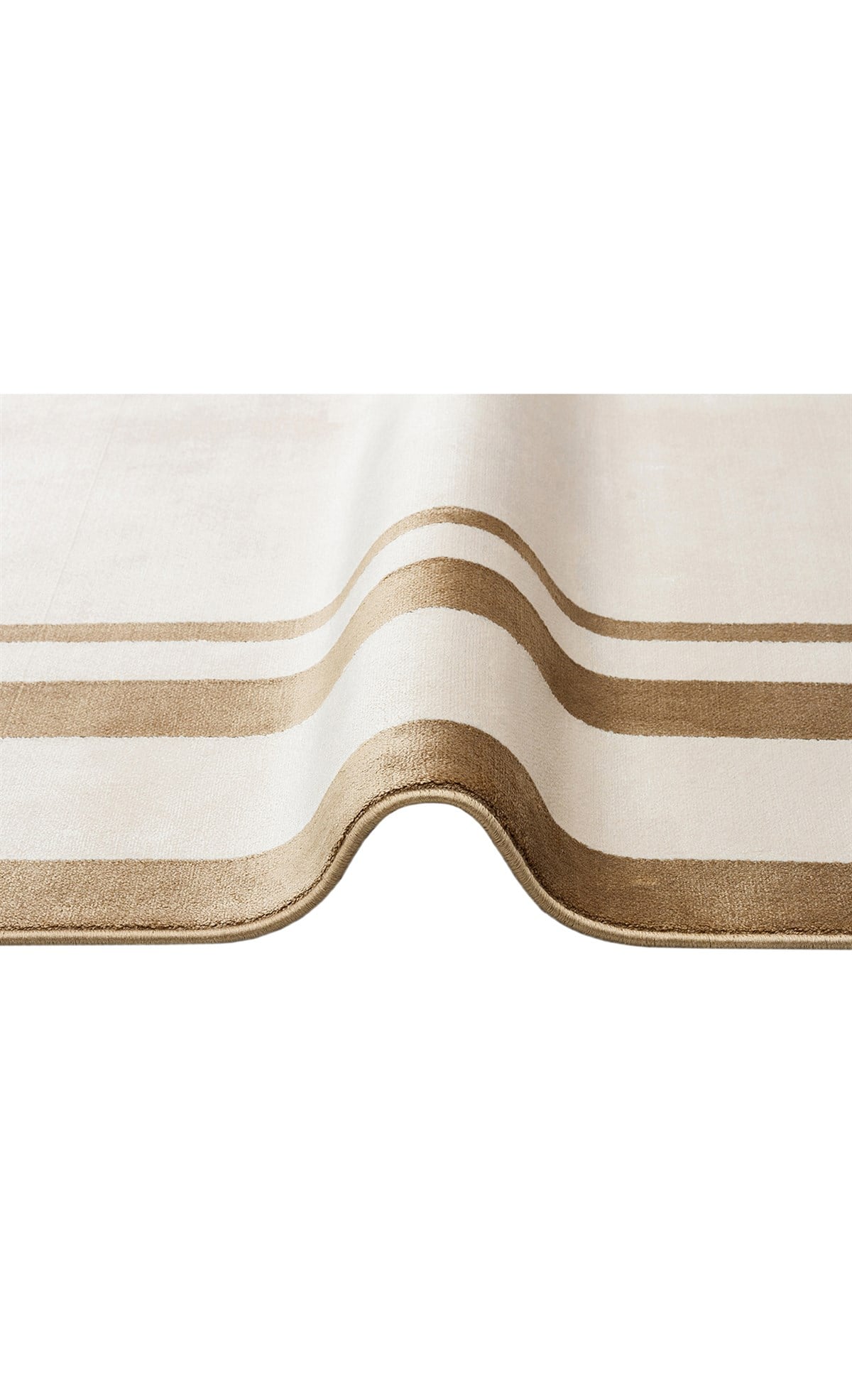 LUGANO LUG 02 CREAM GOLD Art Deco Modern Bordürlü Yüksek Kalite Sık Dokuma Salon Halısı