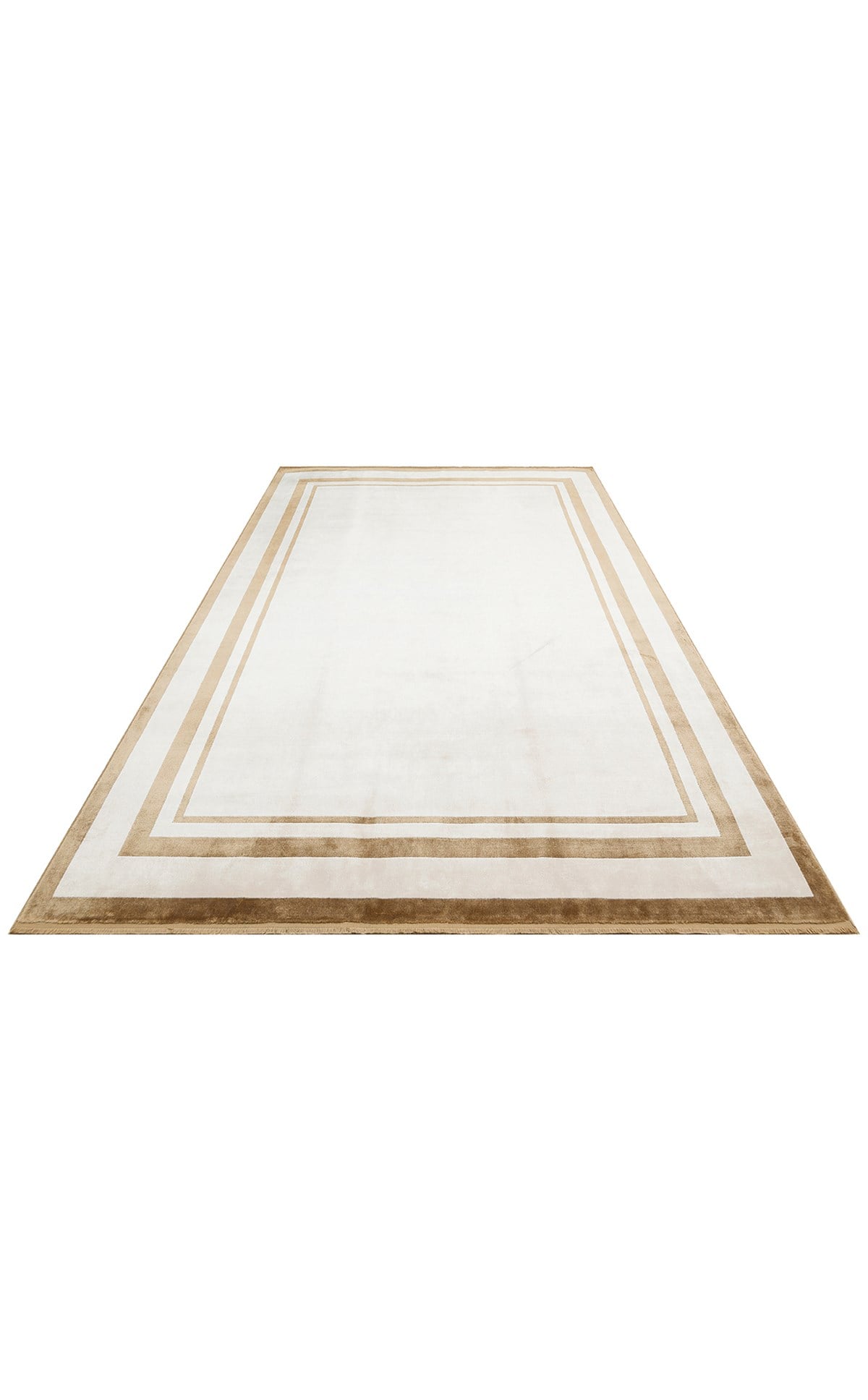 LUGANO LUG 02 CREAM GOLD Art Deco Modern Bordürlü Yüksek Kalite Sık Dokuma Salon Halısı