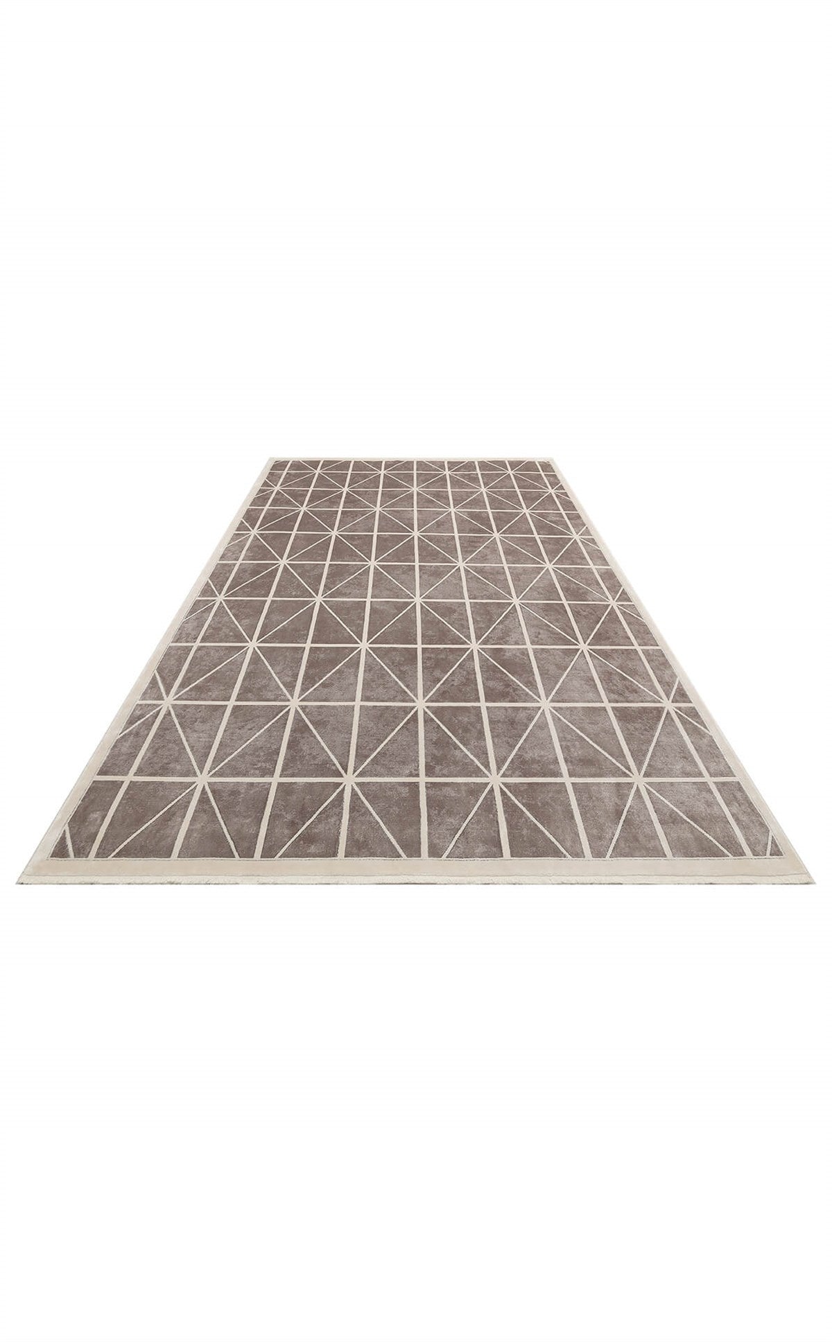 LUGANO LUG 05 GREY CREAM Art Deco Modern Bordürlü Yüksek Kalite Sık Dokuma Salon Halısı