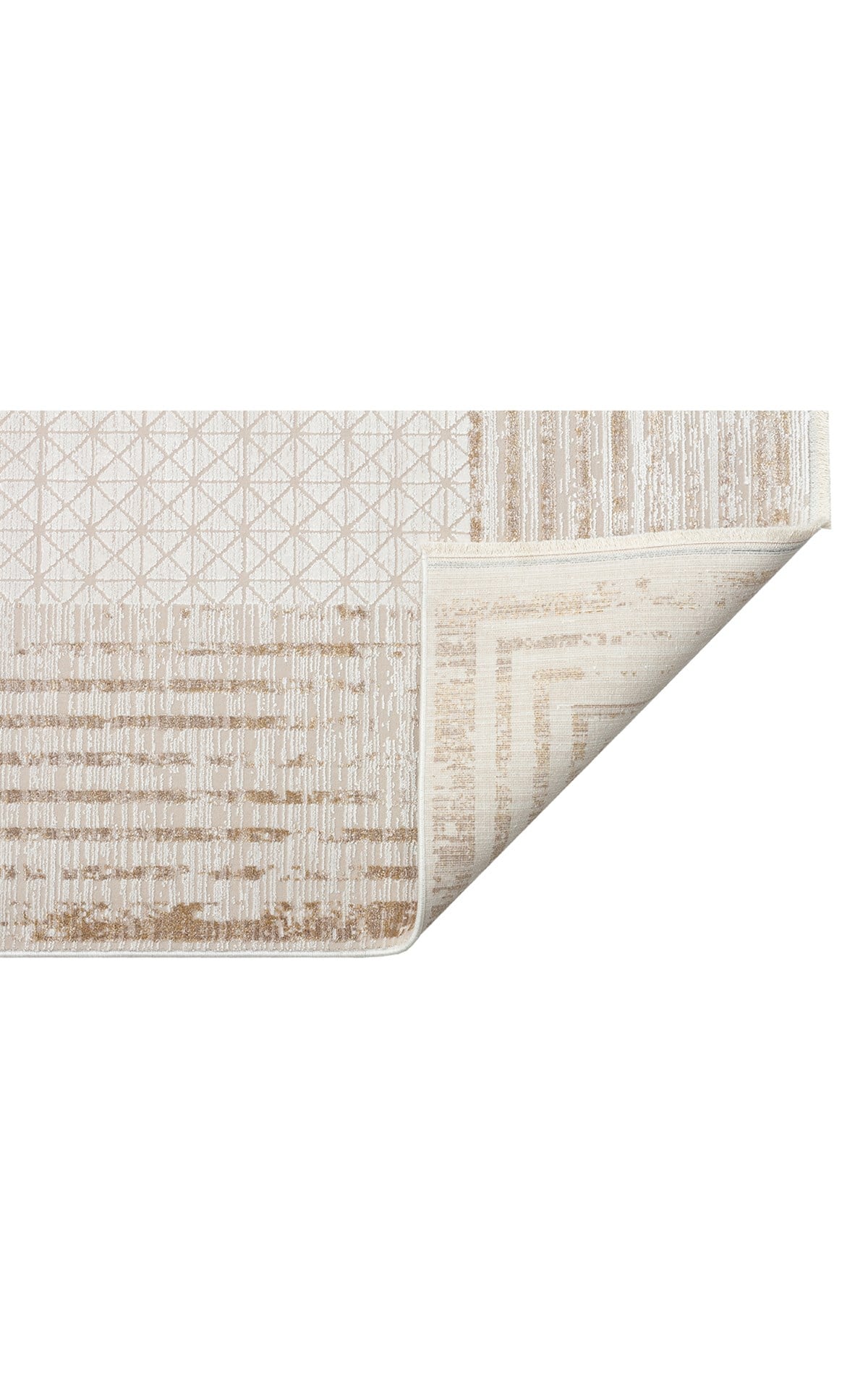MAHAL MHL 01 CREAM GOLD Art Deco Desenli Yüksek Kalite Sık Dokuma Salon Halısı