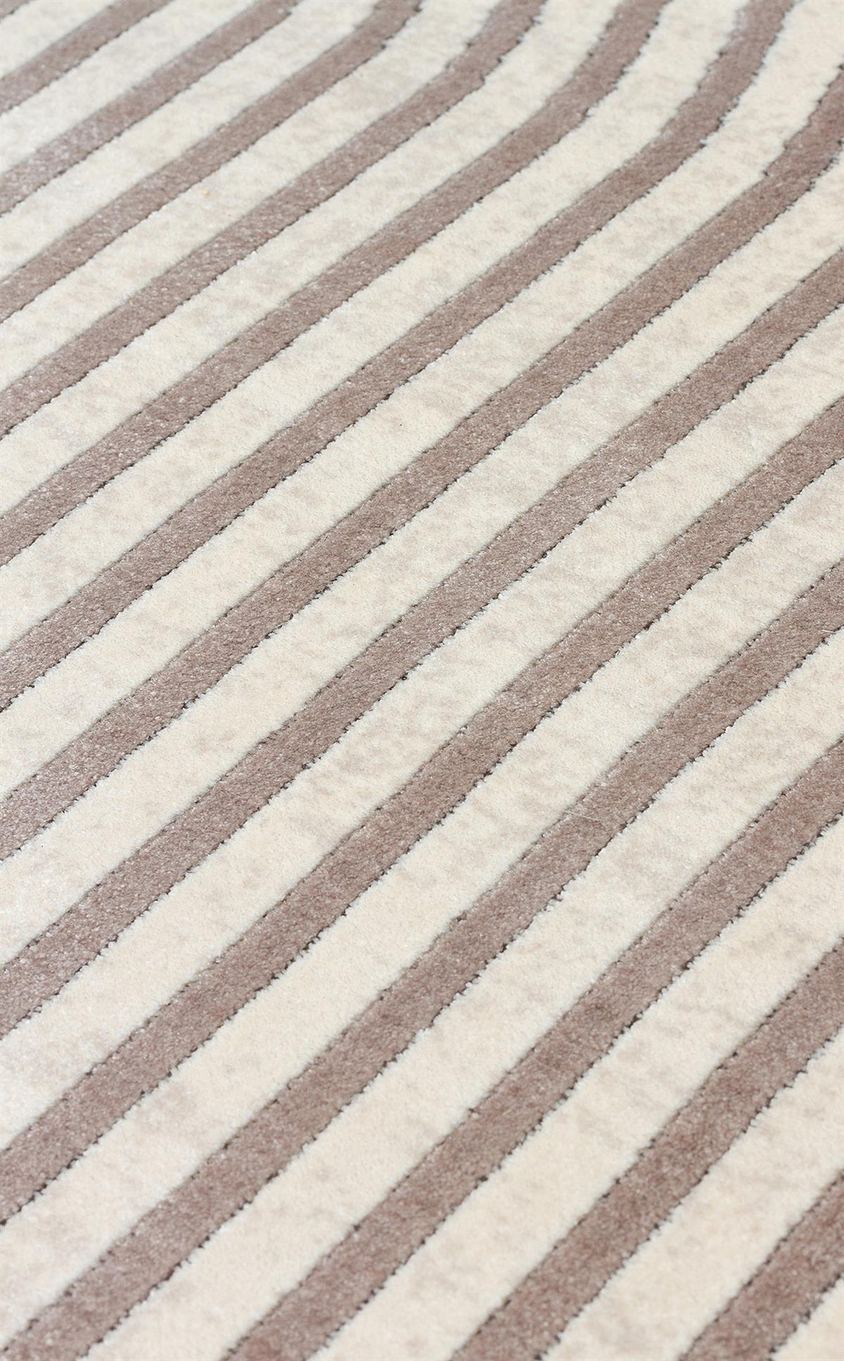 MERANO MRN 03 CREAM GREY Geometrik Desenli Yüksek Kalite Sık Dokuma Salon Halısı