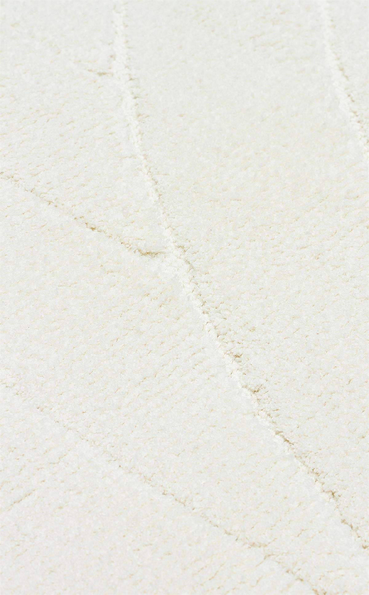 MISSORI MSR 01 WHITE Hav Toz Vermez Sade Desenli Yumuşak Dokulu Modern Makine Halısı