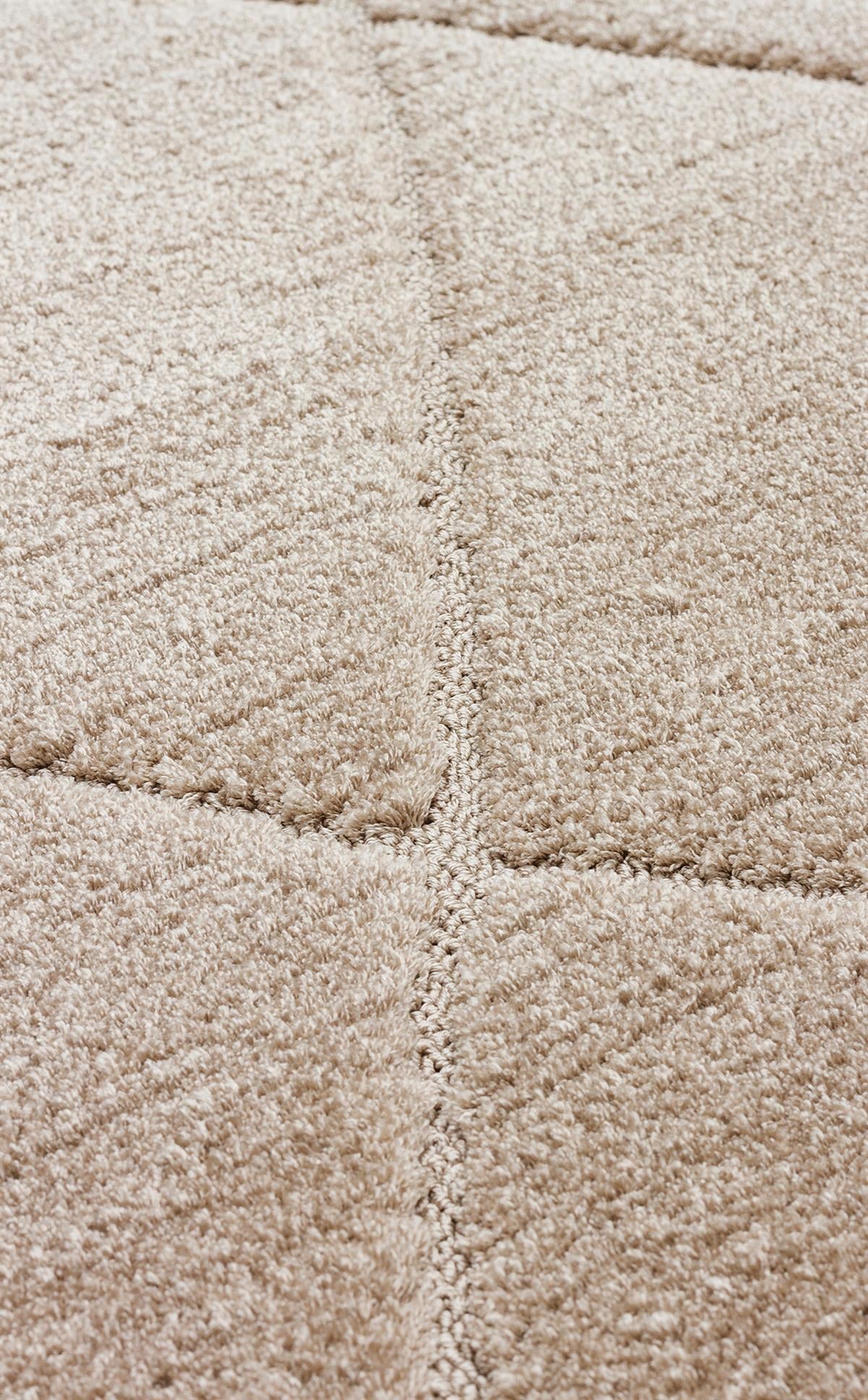 MISSORI MSR 03 BEIGE Hav Toz Vermez Sade Desenli Yumuşak Dokulu Modern Makine Halısı