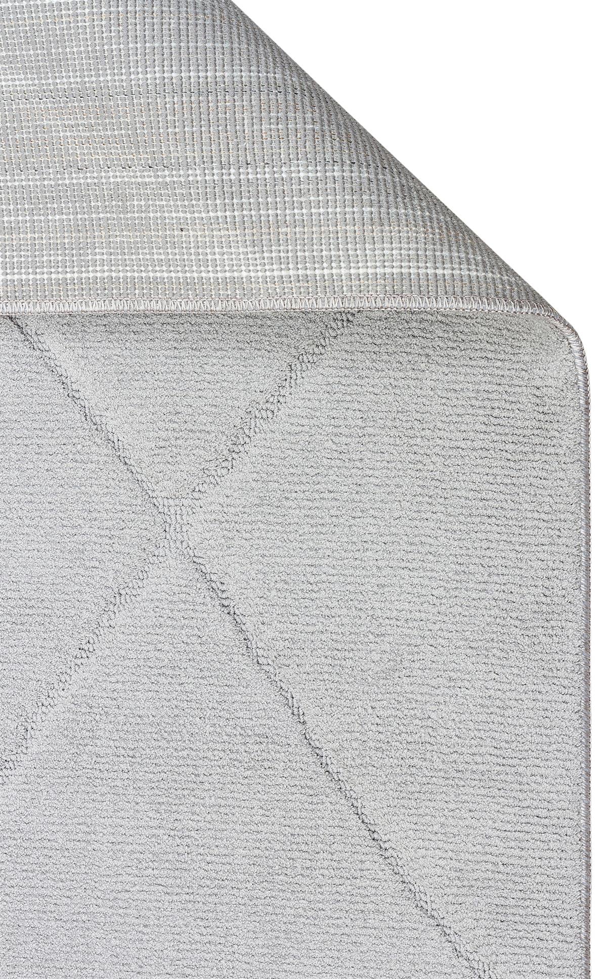 MISSORI MSR 03 GREY Hav Toz Vermez Sade Desenli Yumuşak Dokulu Modern Makine Halısı