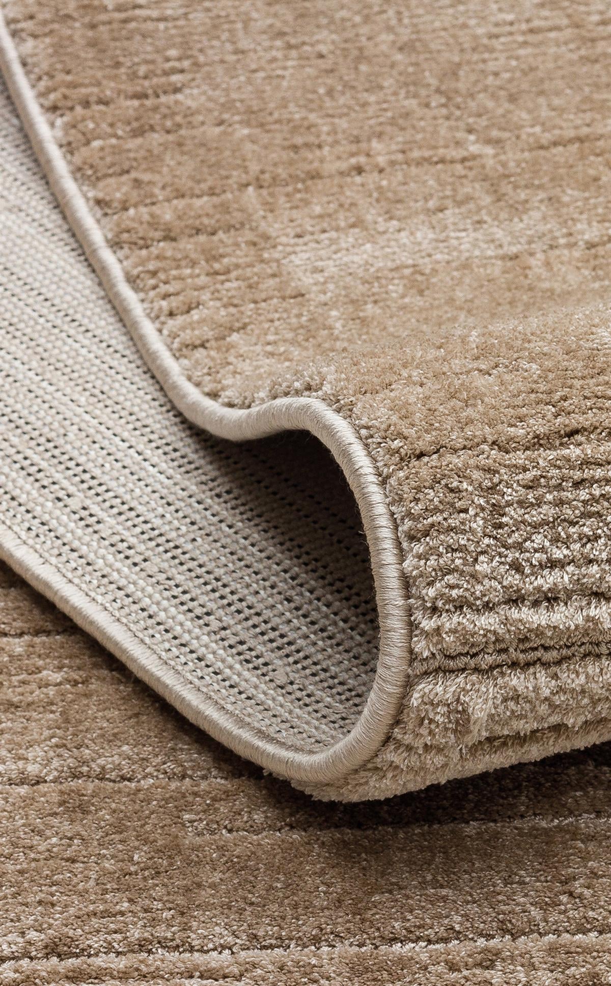 MISSORI MSR 05 BEIGE Hav Toz Vermez Sade Desenli Yumuşak Dokulu Modern Makine Halısı