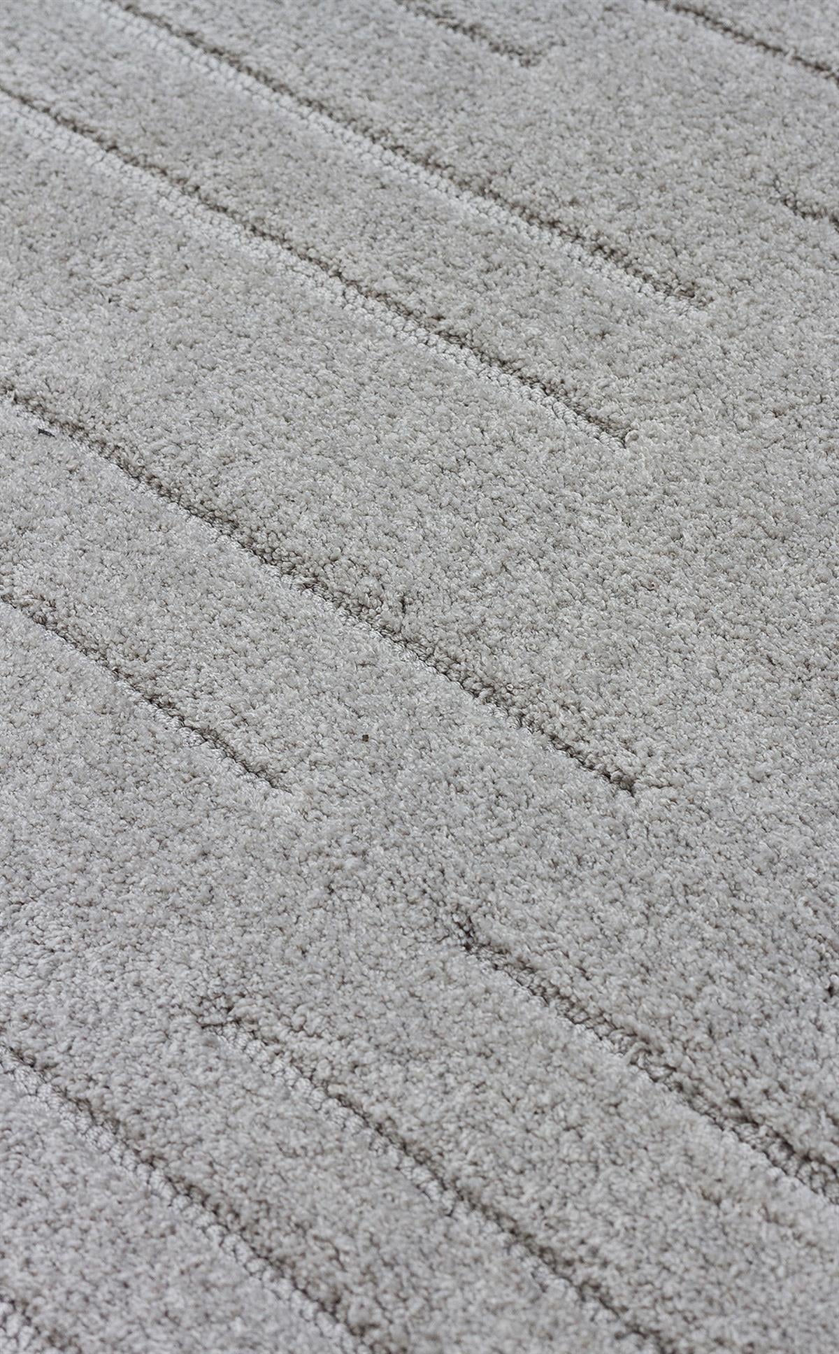 MISSORI MSR 05 GREY Hav Toz Vermez Sade Desenli Yumuşak Dokulu Modern Makine Halısı
