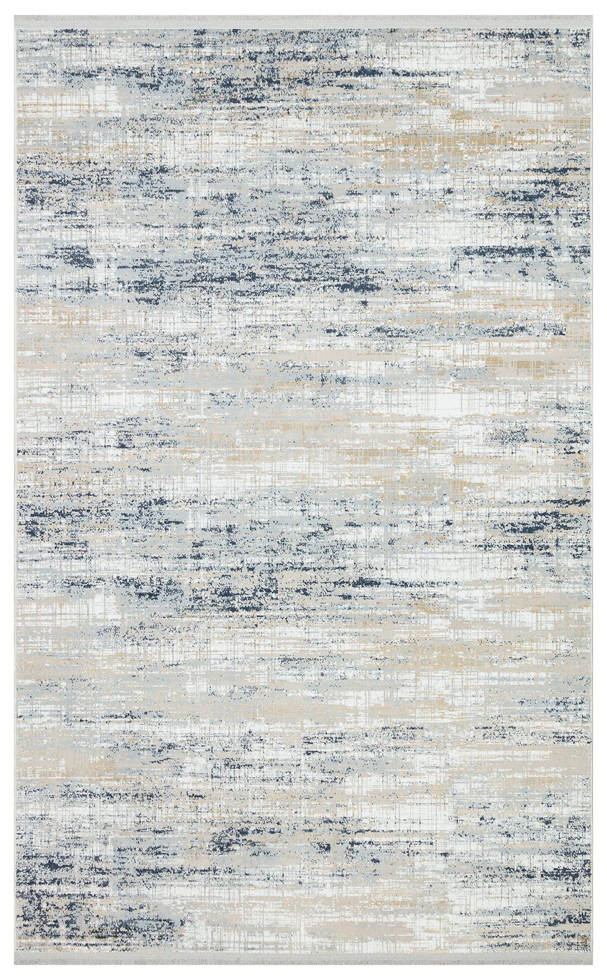MODENA MDN 05 CREAM BLUE Şık ve Modern Sıkı Dokuma Hav Toz Vermez Makine Halısı