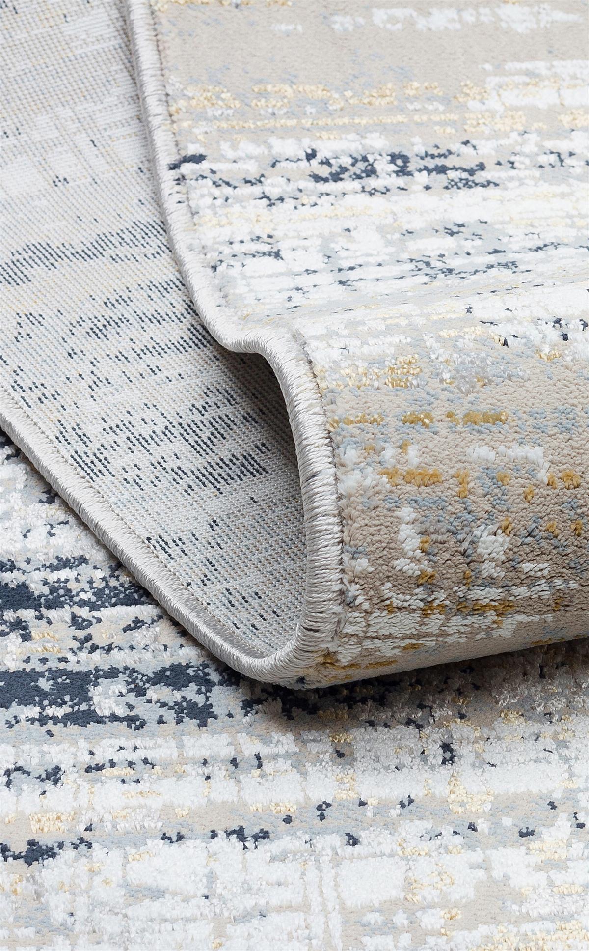 MODENA MDN 05 CREAM BLUE Şık ve Modern Sıkı Dokuma Hav Toz Vermez Makine Halısı