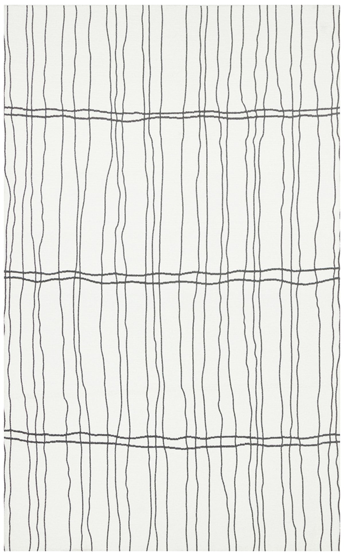 NEVADA NVD 05 WHITE BLACK Özel Moroccon Tuşeli Hav Toz Vermez Kaymaz Tabanlı İnce Dokuma Modern Halı