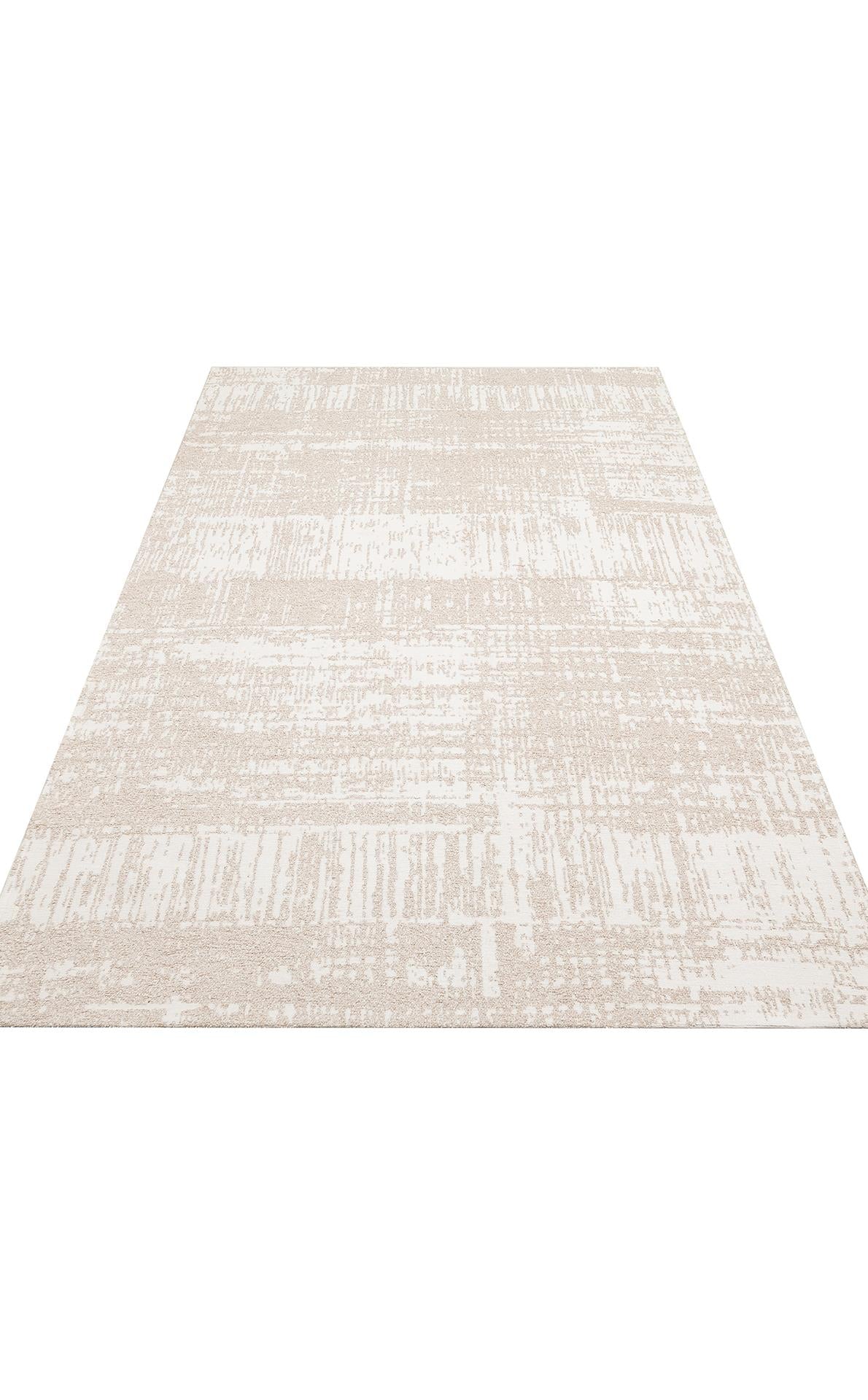 NEVADA NVD 06 IVORY CREAM Özel Moroccon Tuşeli Hav Toz Vermez Kaymaz Tabanlı İnce Dokuma Modern Halı