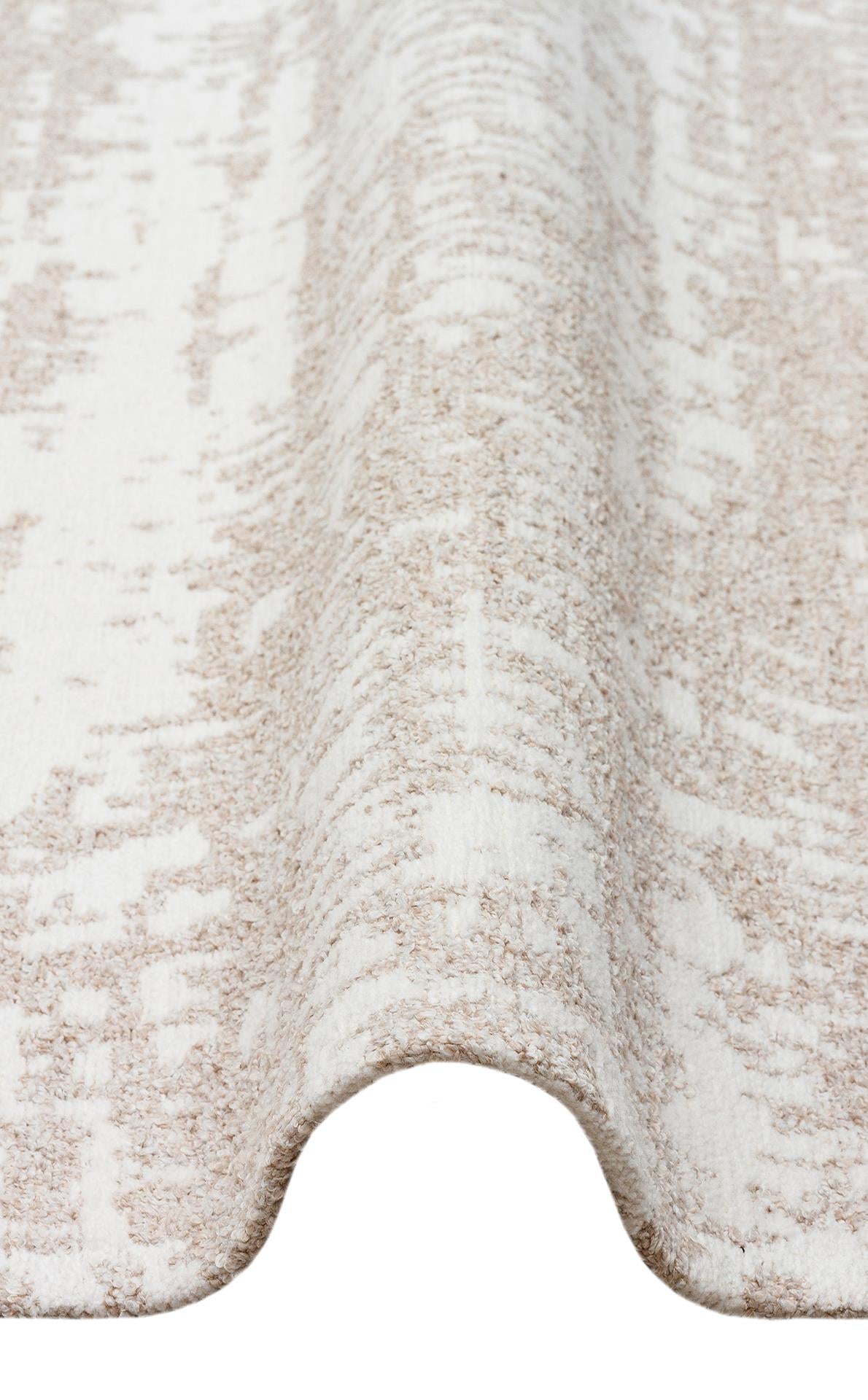 NEVADA NVD 06 IVORY CREAM Özel Moroccon Tuşeli Hav Toz Vermez Kaymaz Tabanlı İnce Dokuma Modern Halı