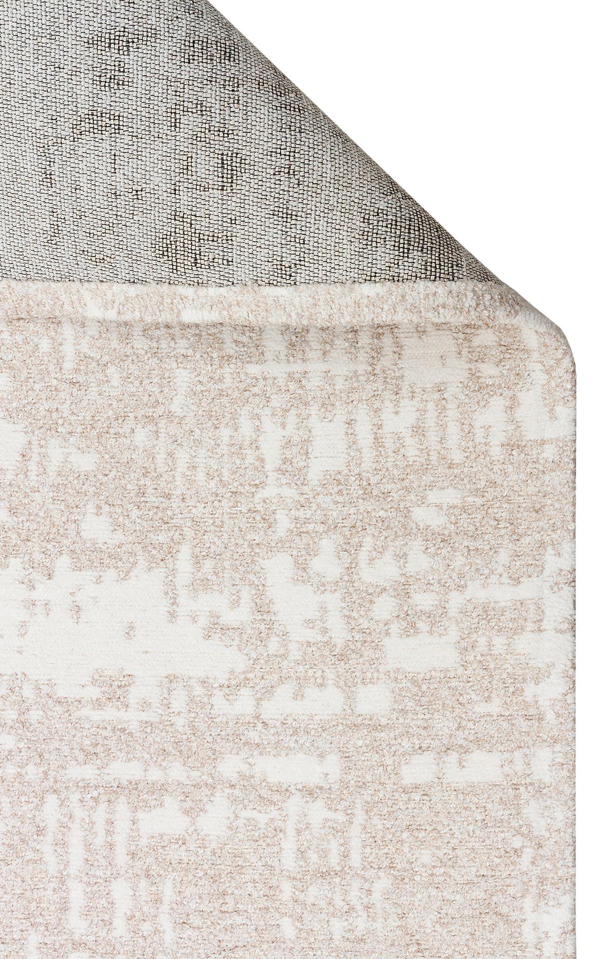 NEVADA NVD 06 IVORY CREAM Özel Moroccon Tuşeli Hav Toz Vermez Kaymaz Tabanlı İnce Dokuma Modern Halı