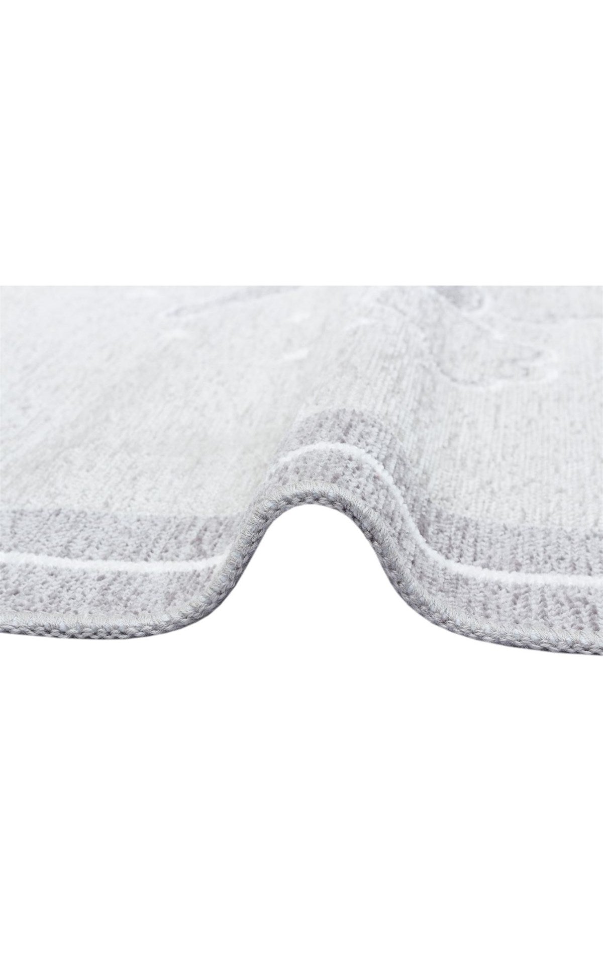 NOA BABY NB 01 GREY Yıkanabilir Çift Taraflı Yumuşak Dokulu İnce Çocuk-Bebek Odası Halısı
