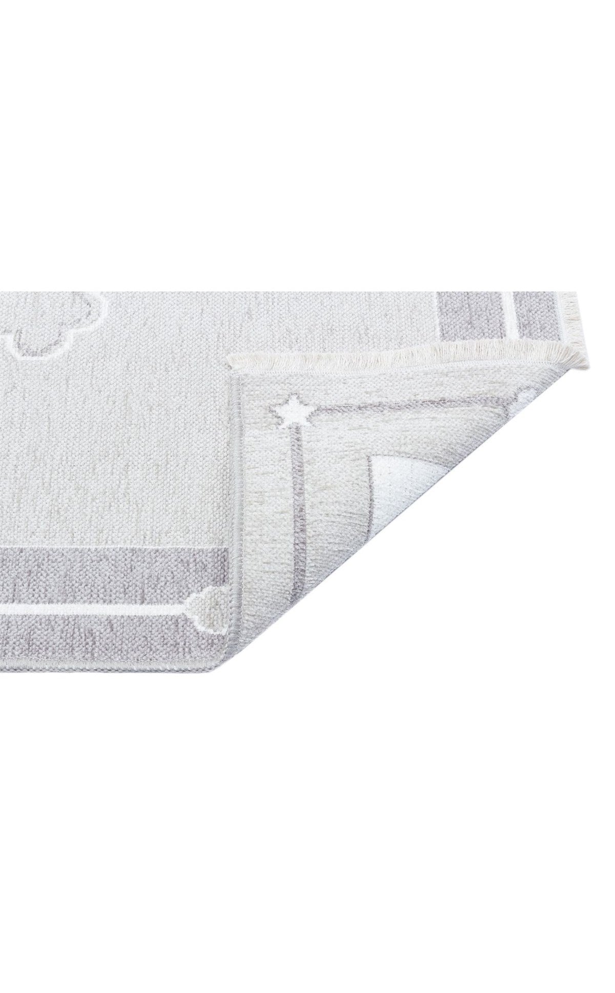 NOA BABY NB 01 GREY Yıkanabilir Çift Taraflı Yumuşak Dokulu İnce Çocuk-Bebek Odası Halısı