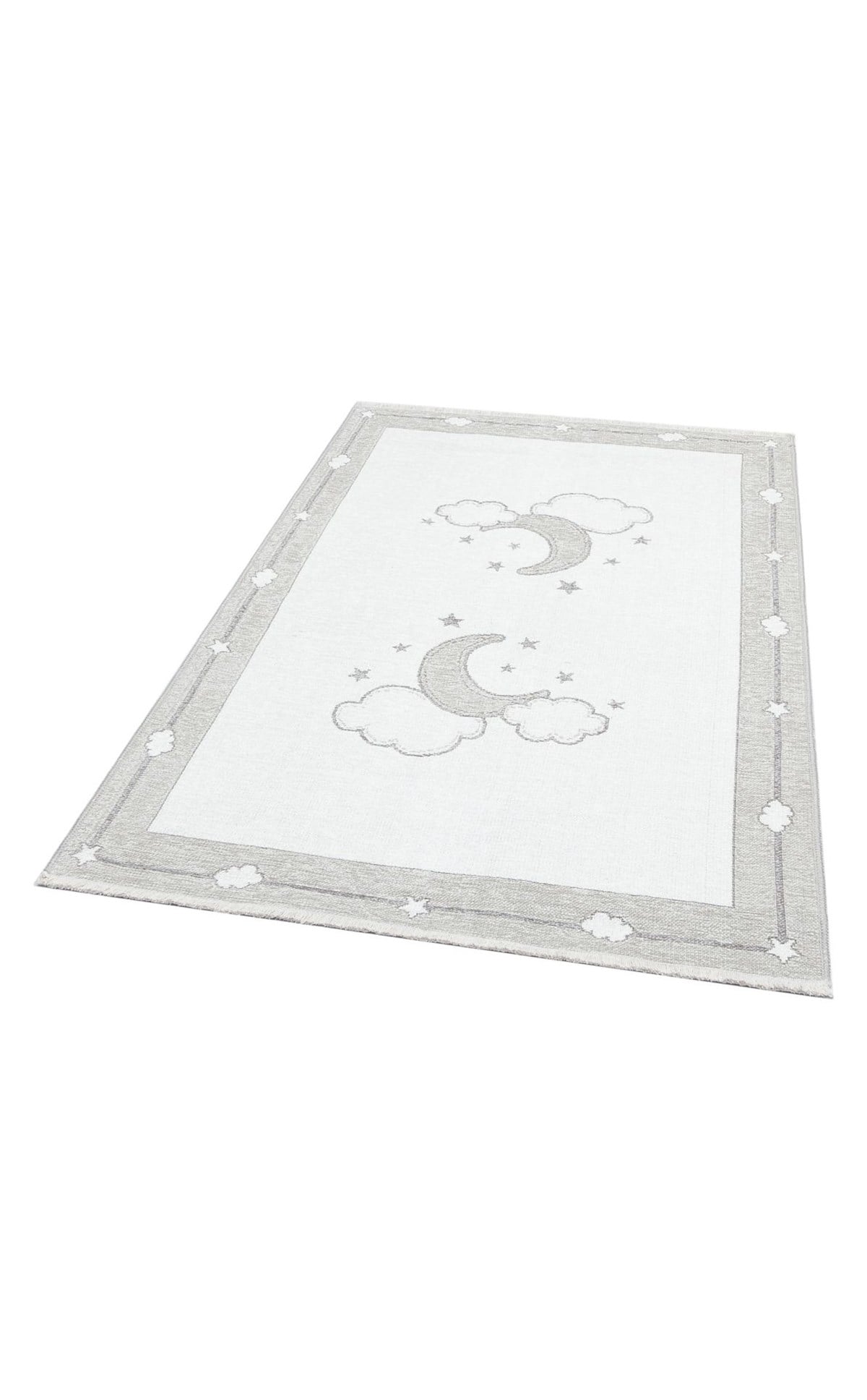 NOA BABY NB 01 GREY Yıkanabilir Çift Taraflı Yumuşak Dokulu İnce Çocuk-Bebek Odası Halısı