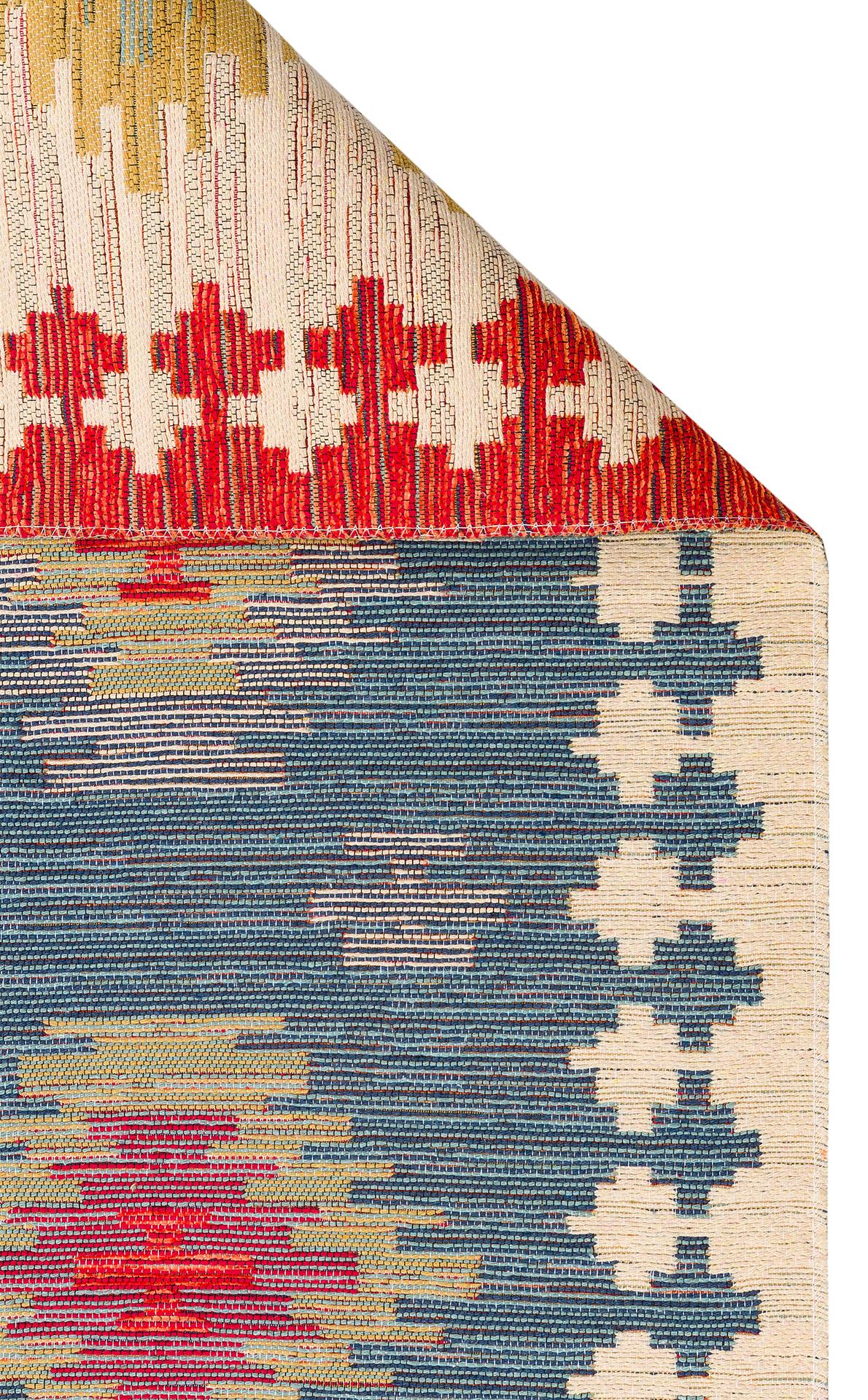 NOMAD NMD 04 NAVY Yıkanabilir, Çift Taraflı Kullanıma Uygun Yumuşak Tuşeli Otantik Kilim