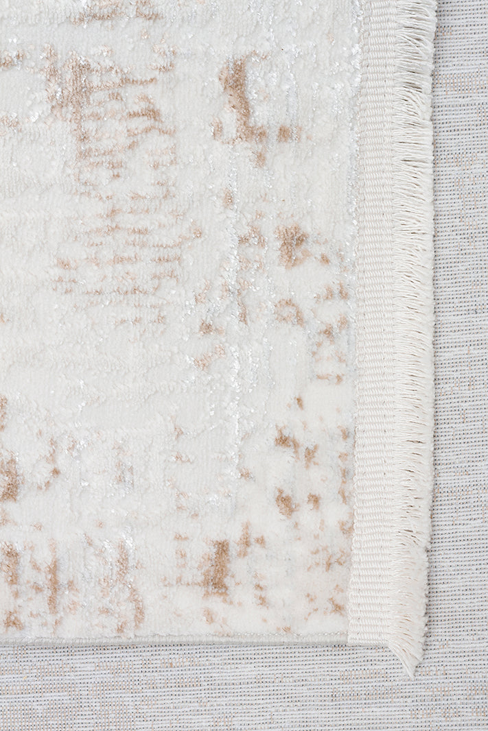 NORA NOR 02 BEIGE Hav Toz Vermez Yıkanabilir Kaymaz İnce Dokuma Modern Halı