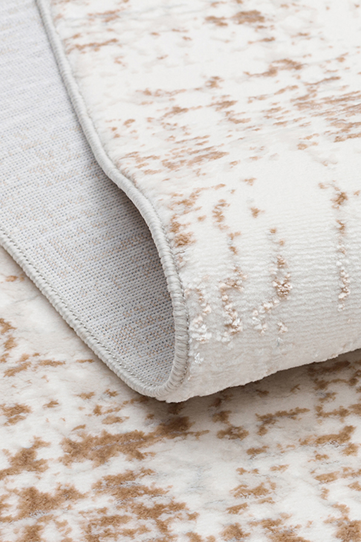 NORA NOR 02 BEIGE Hav Toz Vermez Yıkanabilir Kaymaz İnce Dokuma Modern Halı