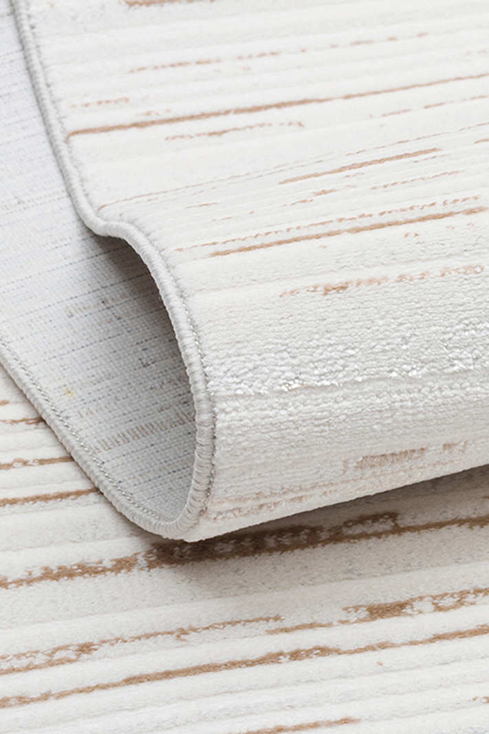 NORA NOR 03 BEIGE Hav Toz Vermez Yıkanabilir Kaymaz İnce Dokuma Modern Halı