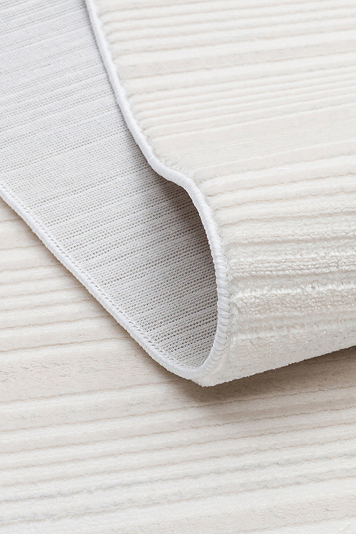 NORA NOR 03 WHITE Hav Toz Vermez Yıkanabilir Kaymaz İnce Dokuma Modern Halı