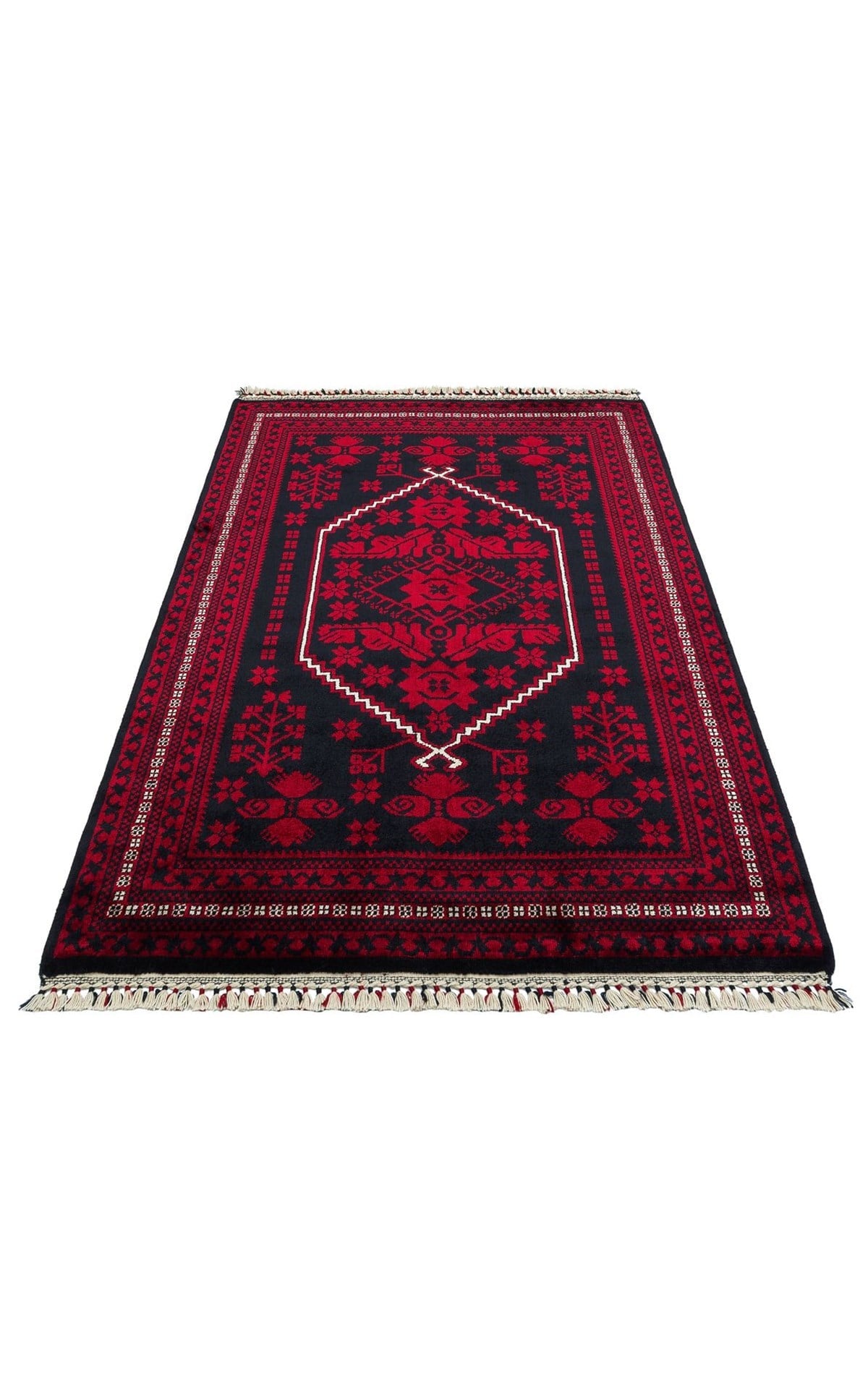 NOSTALJI 956 BLUE Afgan / Yağcıbedir Desenli El Emeği ile Özel Tezgahlarda Üretilen Tensel Uşak Halısı